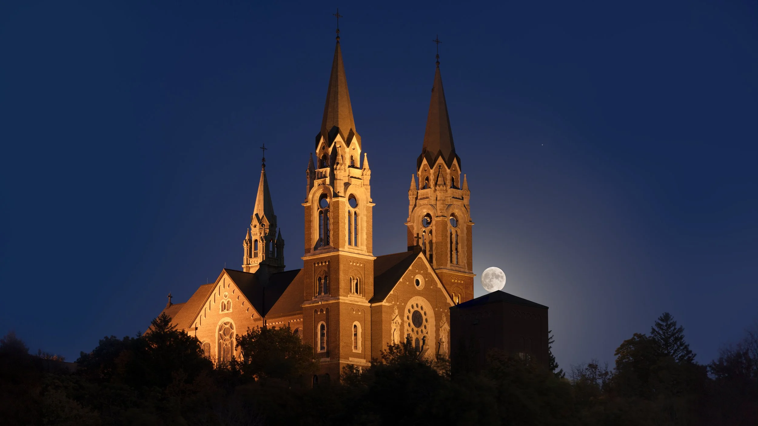  Moonrise Over Holy Hill 
   Photography By Drema  