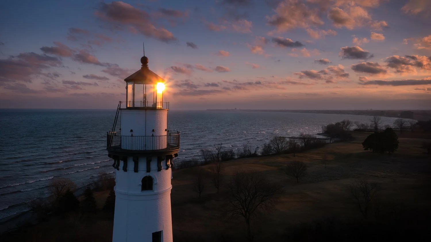  Sunset Reflection at Wind Point Lighthouse 
   Photography By Drema  