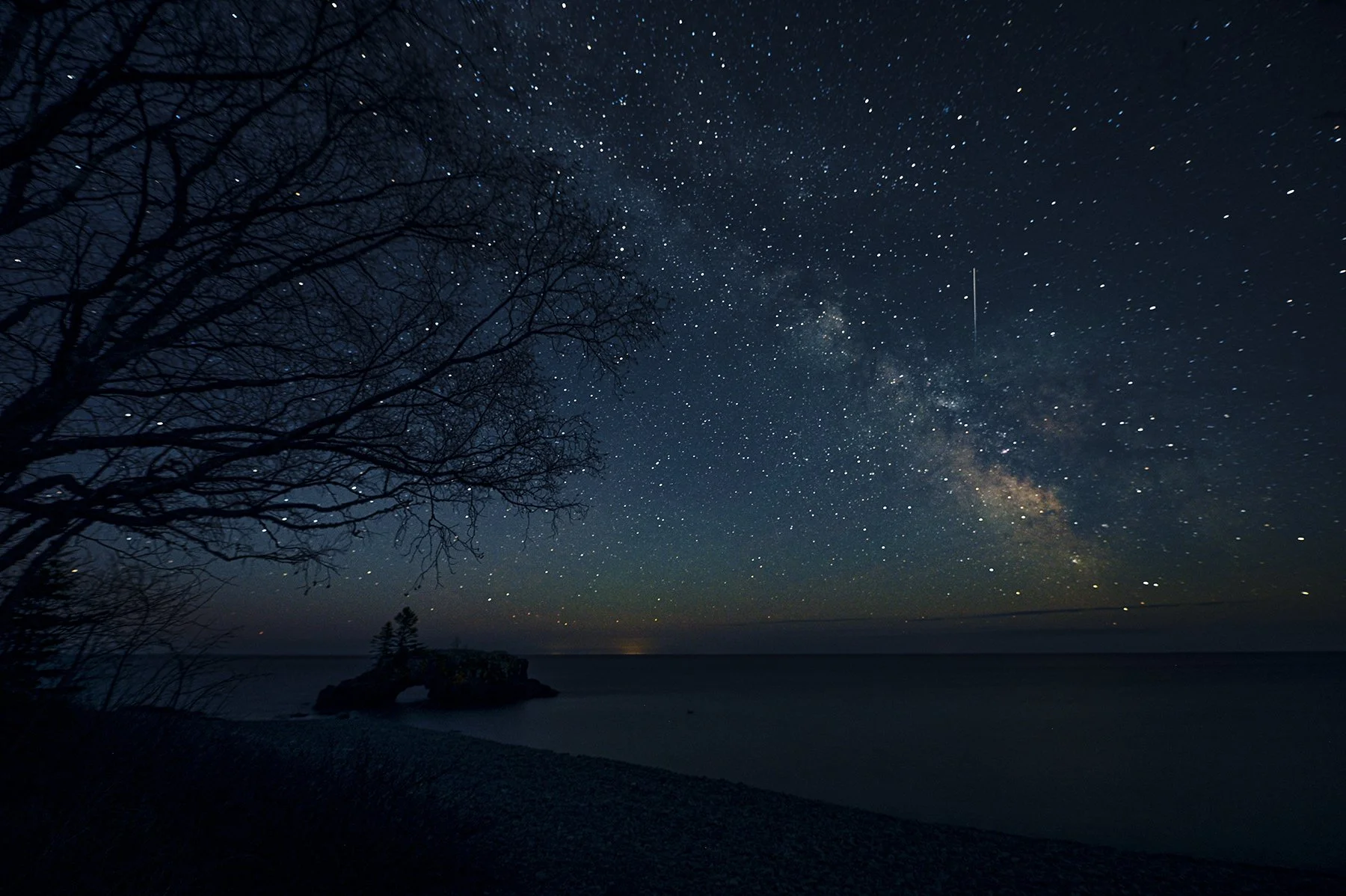  Digital Color Nature - 1st Place
  Hollow Rock Milky Way  by  Geri Laehn  