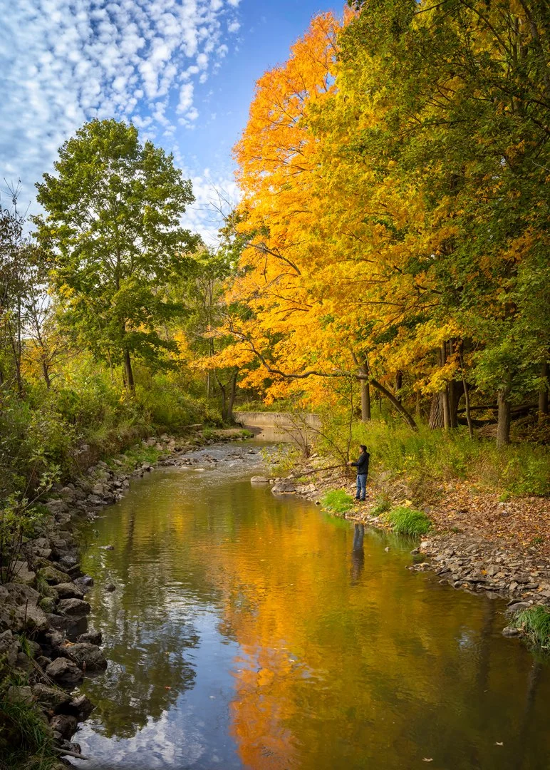 Salmon Fishing On Oak Creek by Drema Swader