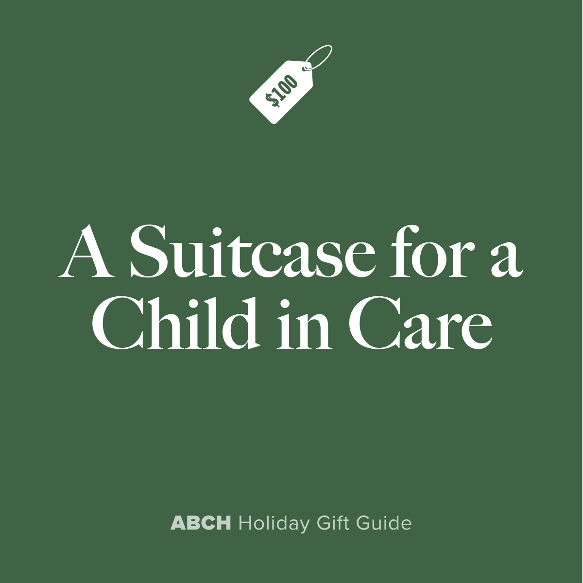 A suitcase for a kid in care