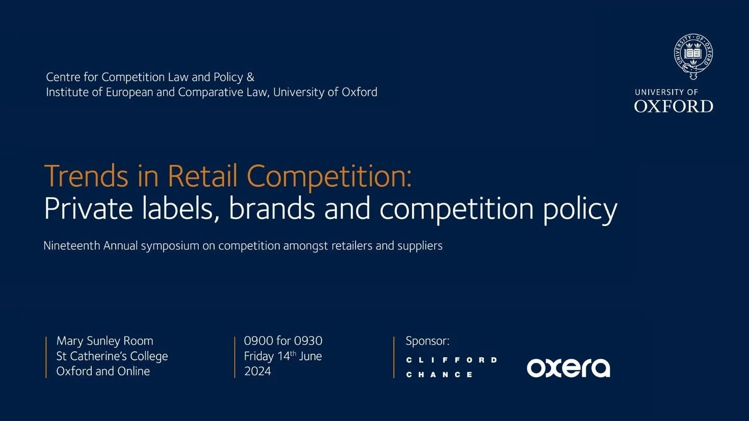 University of Oxford - Trends in Retail Competition