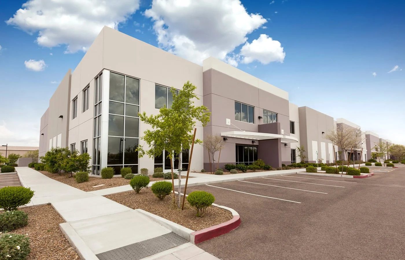 Large business building covered by commercial property insurance