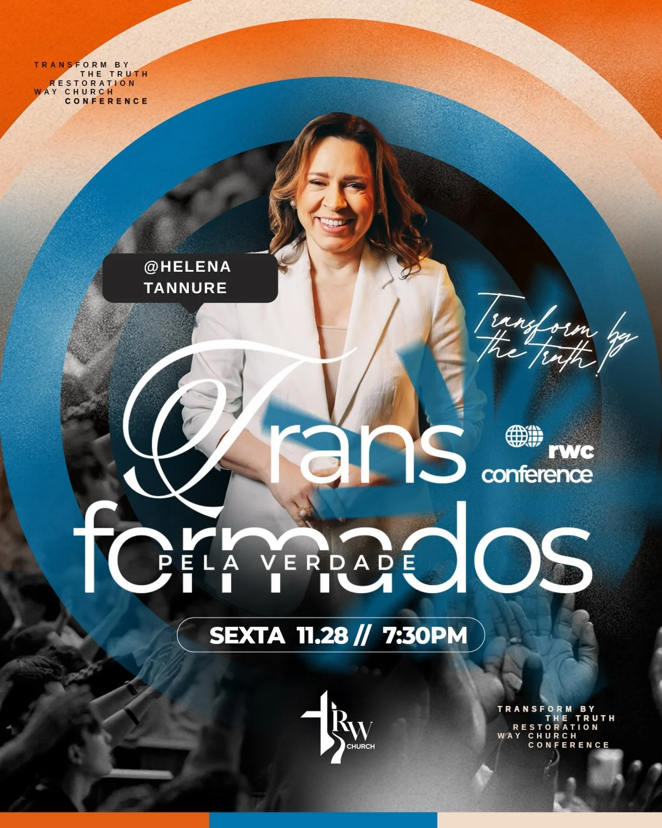 🌿 TRANSFORMADOS PELA VERDADE &mdash; CONFER&Ecirc;NCIA 
 COM HELENA TANNURE 🌿

-Sexta-feira, dia 28 de novembro &bull; 7:30PM 

Queridos , chegou o tempo de vivermos algo novo, profundo e transformador da parte de Deus!
Nesta sexta-feira, te convid