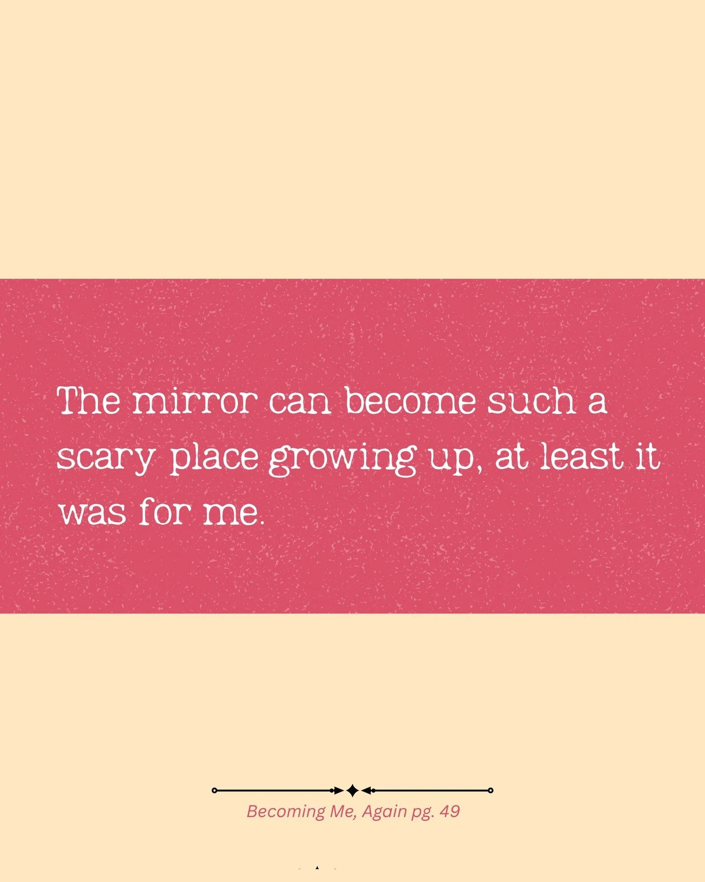 For a lot of people growing up,
the mirror isn&rsquo;t just a mirror.

It becomes a place where you learn to look at yourself differently.

Noticing turns into judging.
Looking turns into picking yourself apart.

And over time,
it doesn&rsquo;t feel 