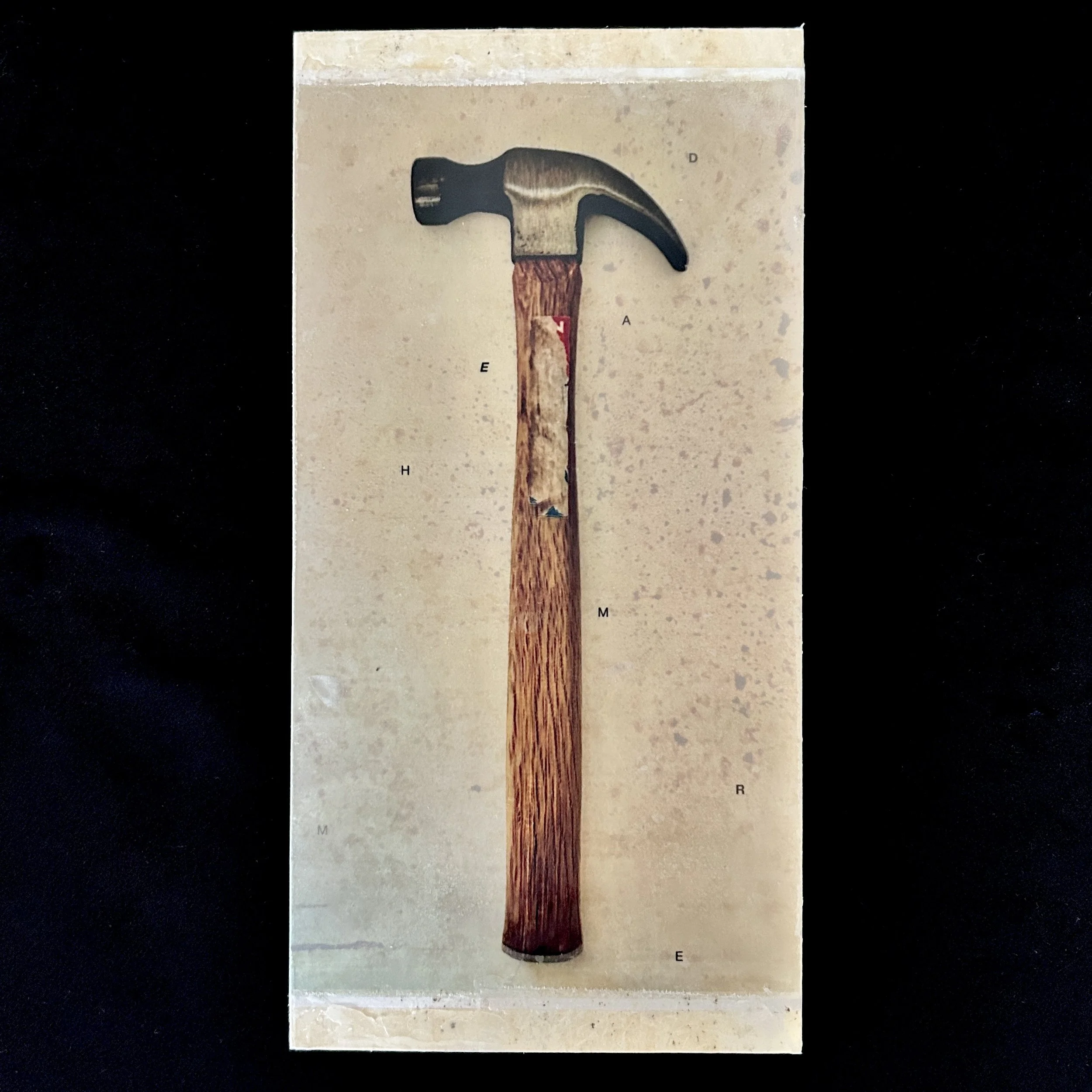 'Hammered', photo encaustic, 6x12", 2025 (sold)