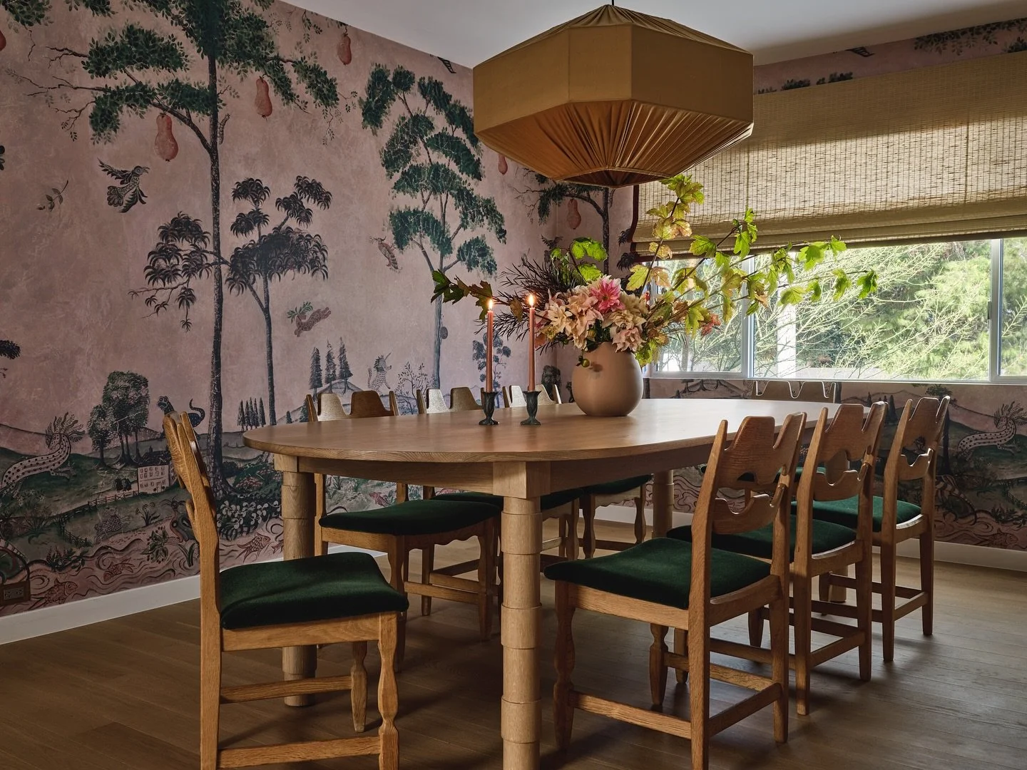 The aim is always to create spaces that feel personal and lasting, taking a traditional space and bringing it to life with our client&rsquo;s unique energy. The dining room became a bold, soulful space designed to grow with this young family for year