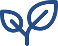 Simple icon of two leaves