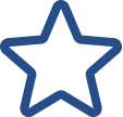 Blue outline of a star