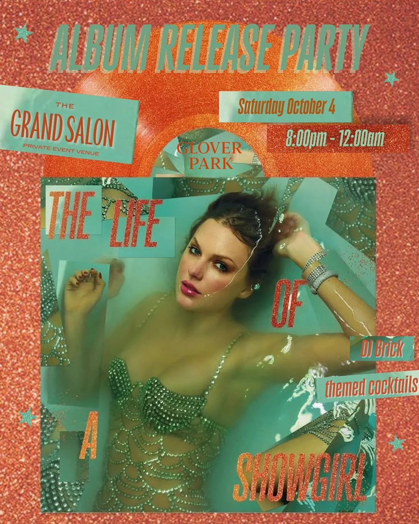 Get ready for a night in the life of a Showgirl! Join us as we dance the night away to Taylor’s new album, The Life of a Showgirl, along with all of her other hits! Purchase your tickets through the link in our bio.💃🪩✨
Saturday, October 4, 20