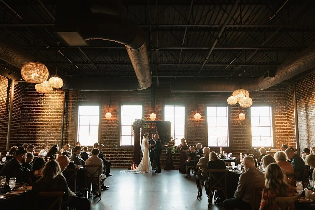 A trend we have loved seeing recently - guests seated at reception tables for the ceremony. If you are looking for a way to cut out your room flip to get the party started after saying I do, this may be perfect for you! 

Thank you Lacy &amp; Brandon
