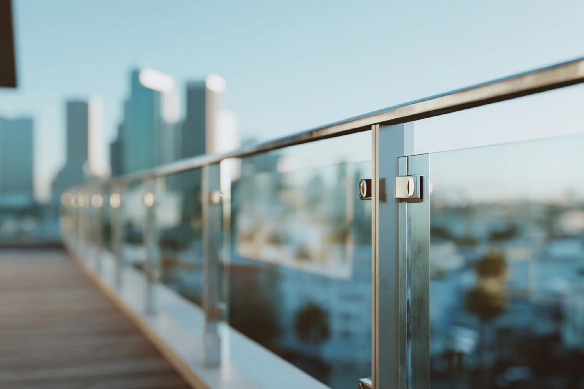 Barandal arquitectónico de vidrio laminado con interlámina de seguridad