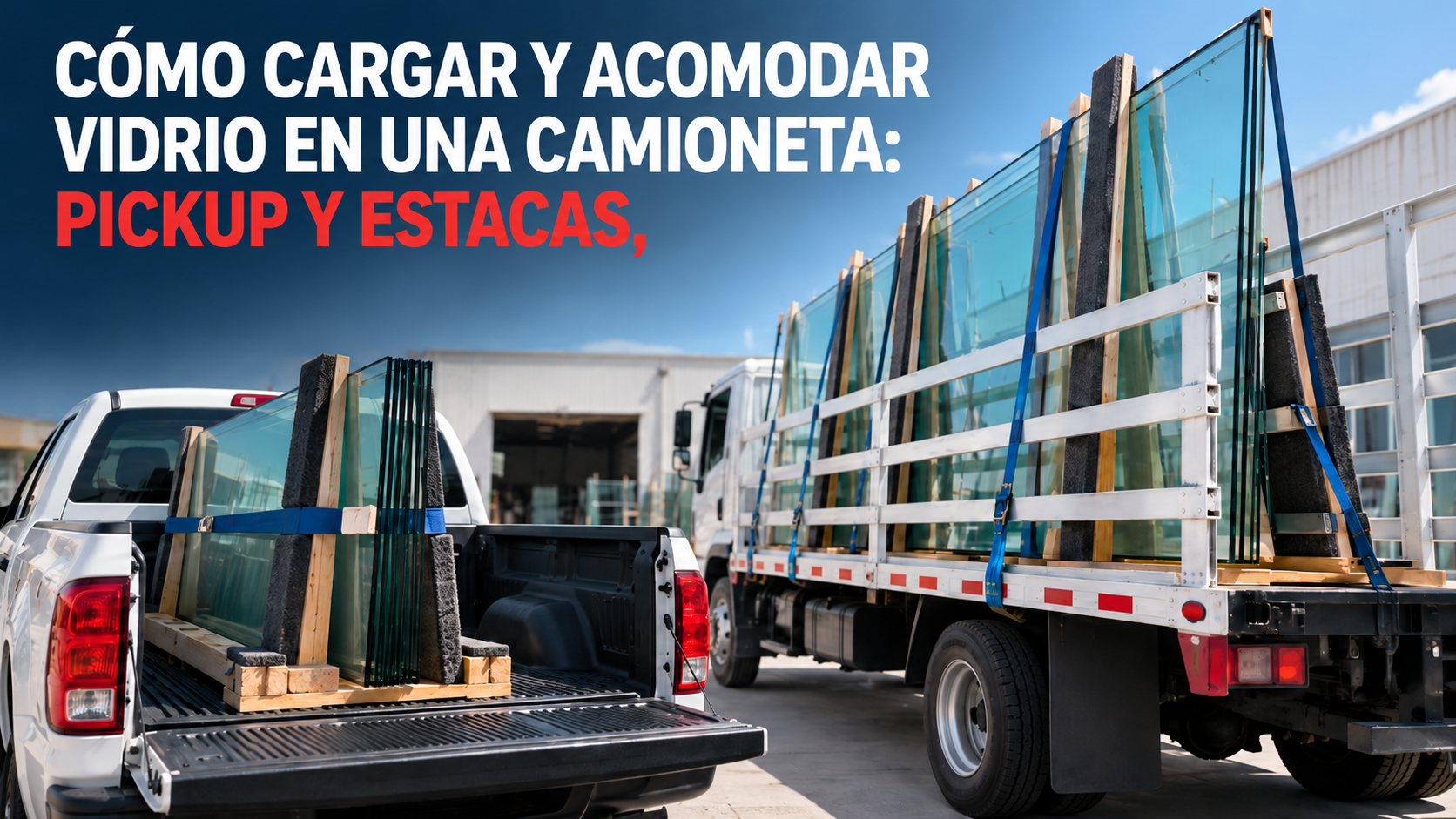Cómo cargar y acomodar vidrio en una camioneta: pickup y estacas, paso a paso