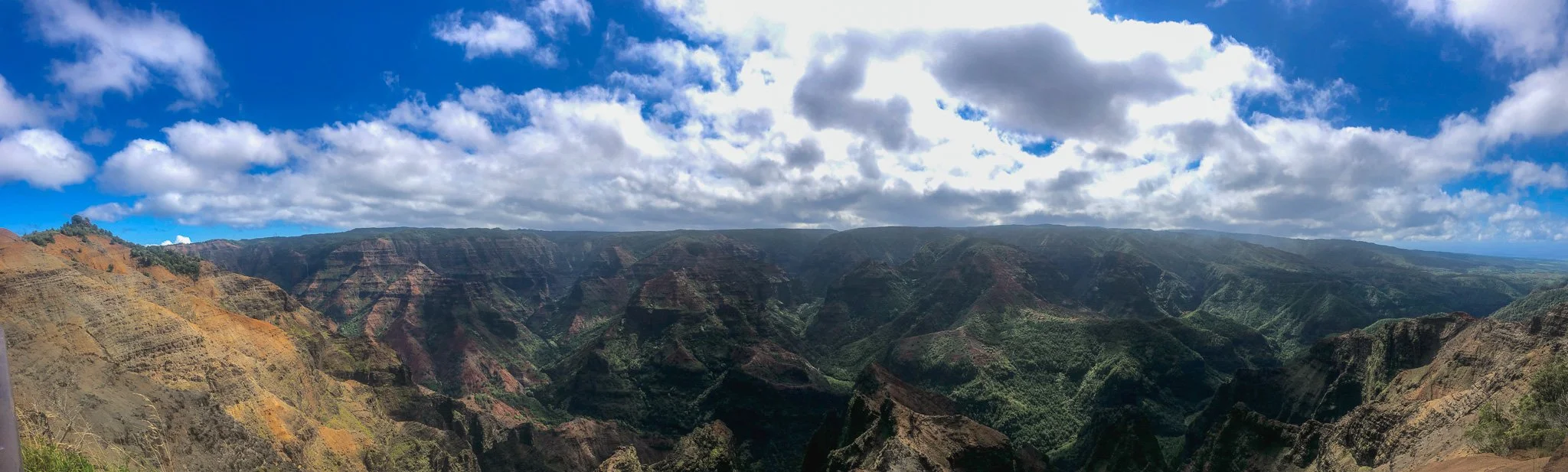 panorama of waimea canyon