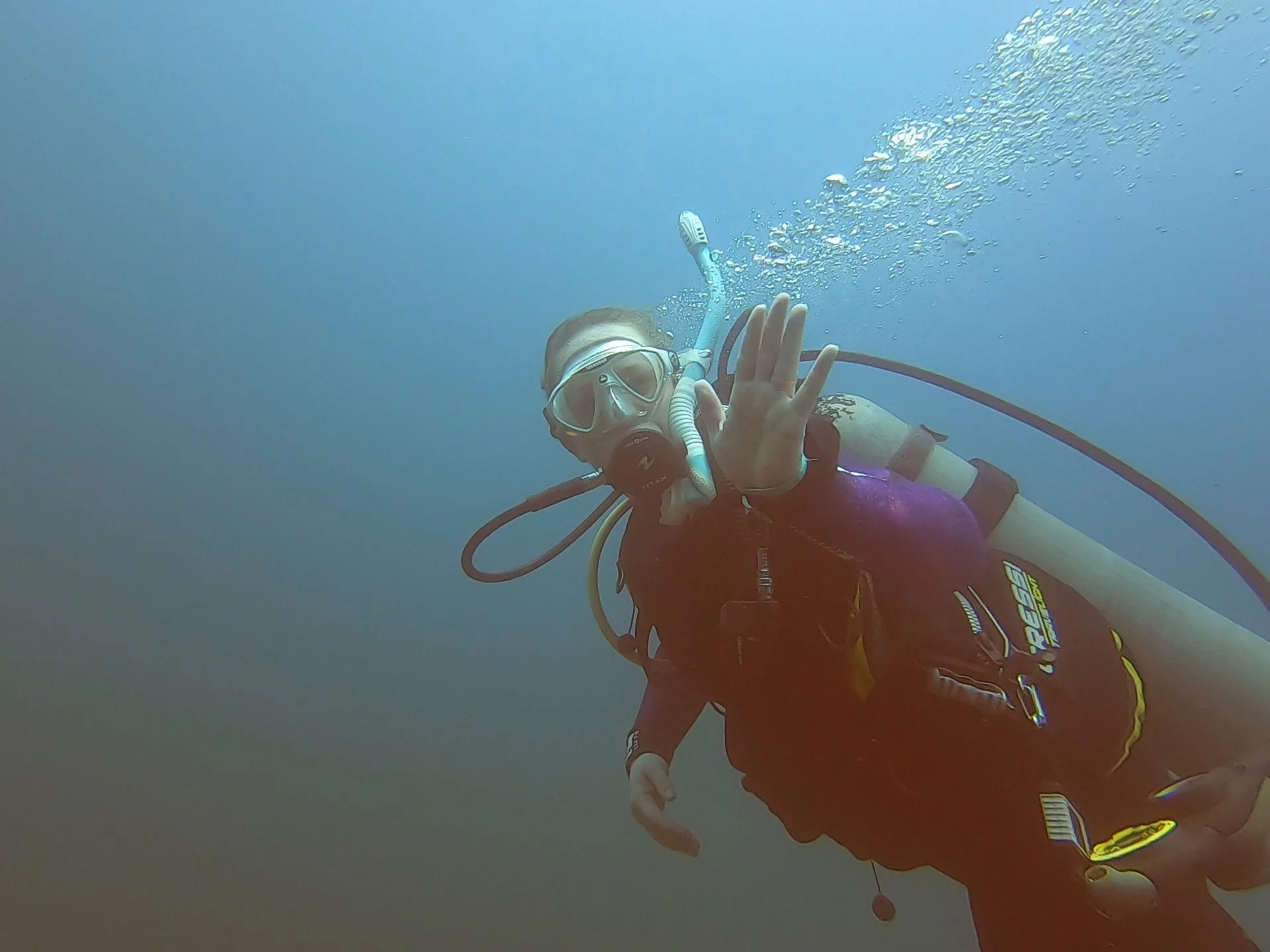 author diving in Cabo Pulmo