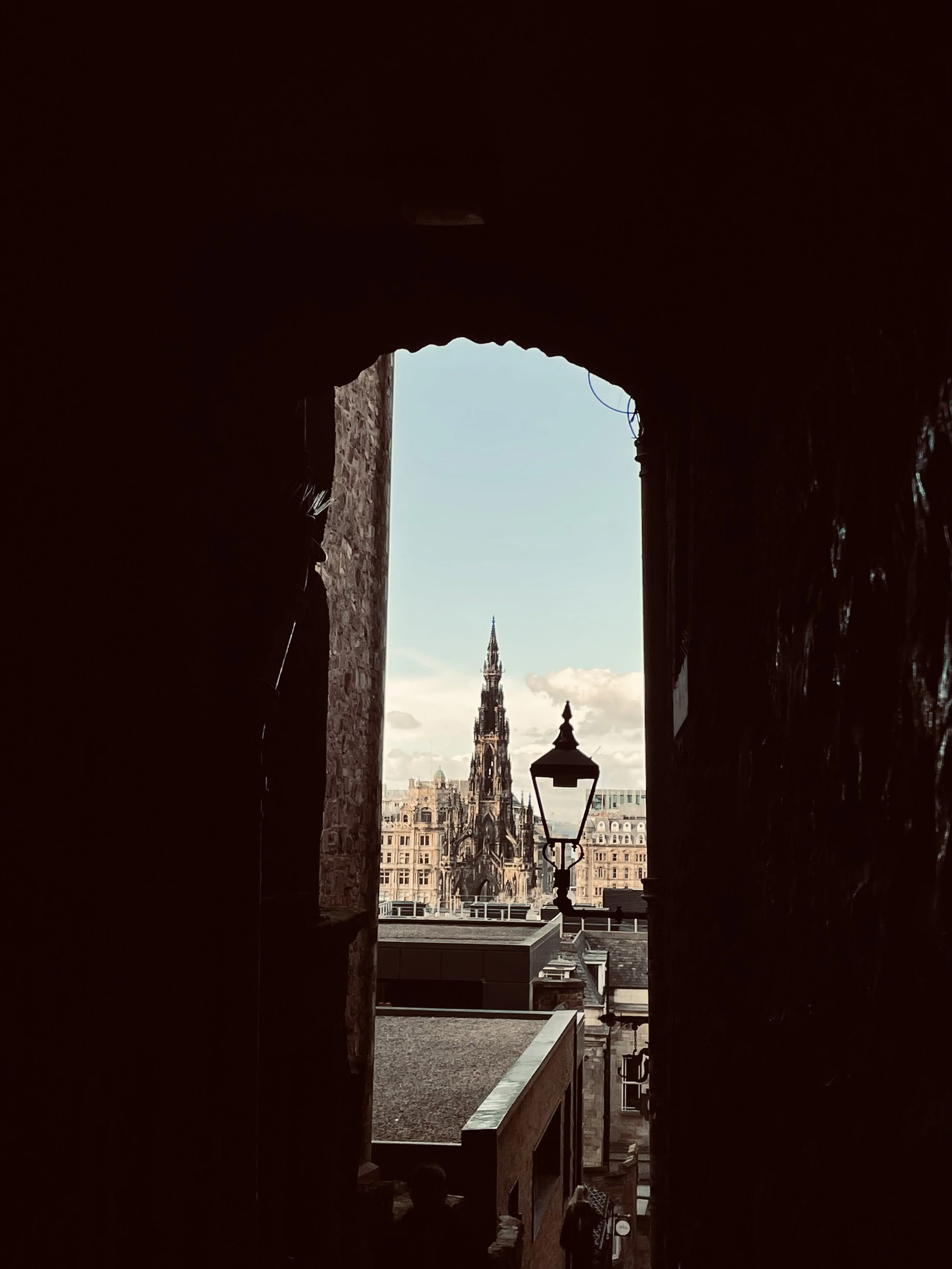 Sir Walter Scott Monument view from Advocate's Close