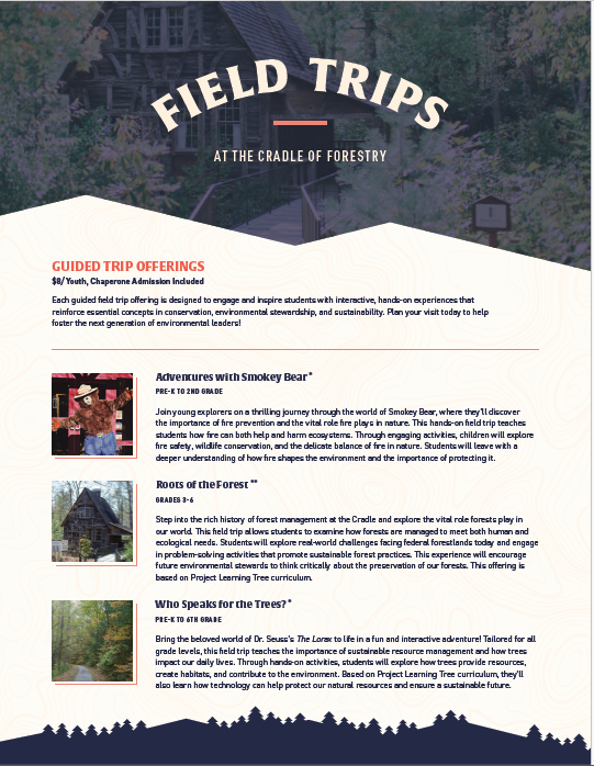 FIND Outdoors - Field Trip Guide for the Cradle of Forestry
