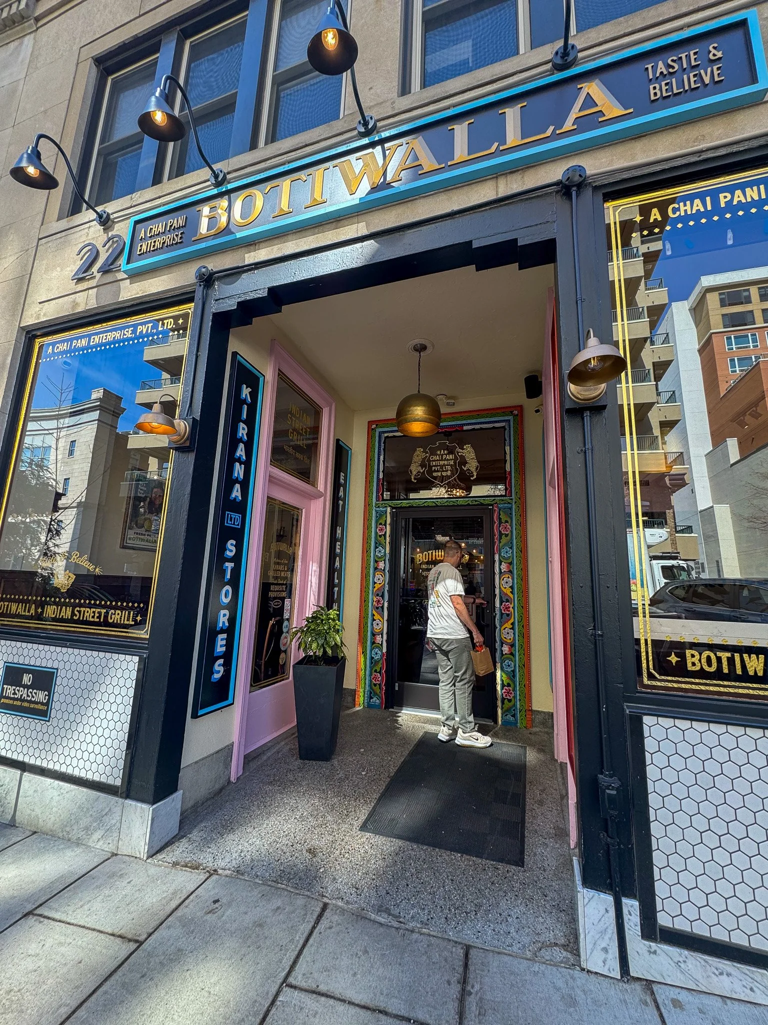 exterior of botiwalla in downtown asheville