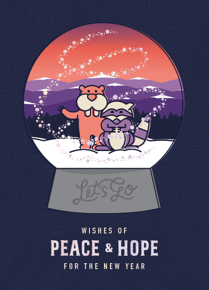 FIND Outdoors - Annual Holiday Card created in collaboration with graphic designer, and direct mailed to all donors.