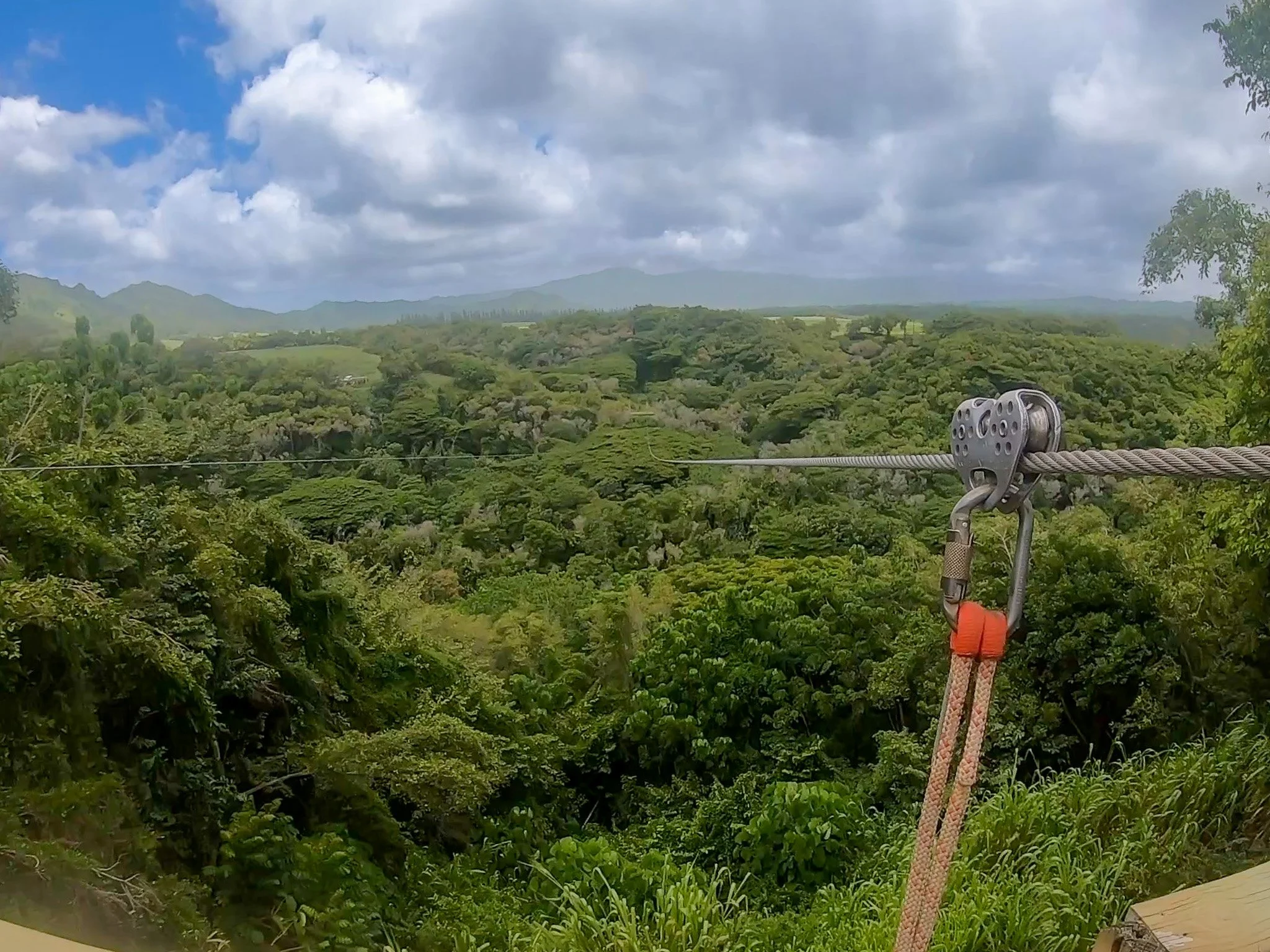 zipline launch at outfitters kauai
