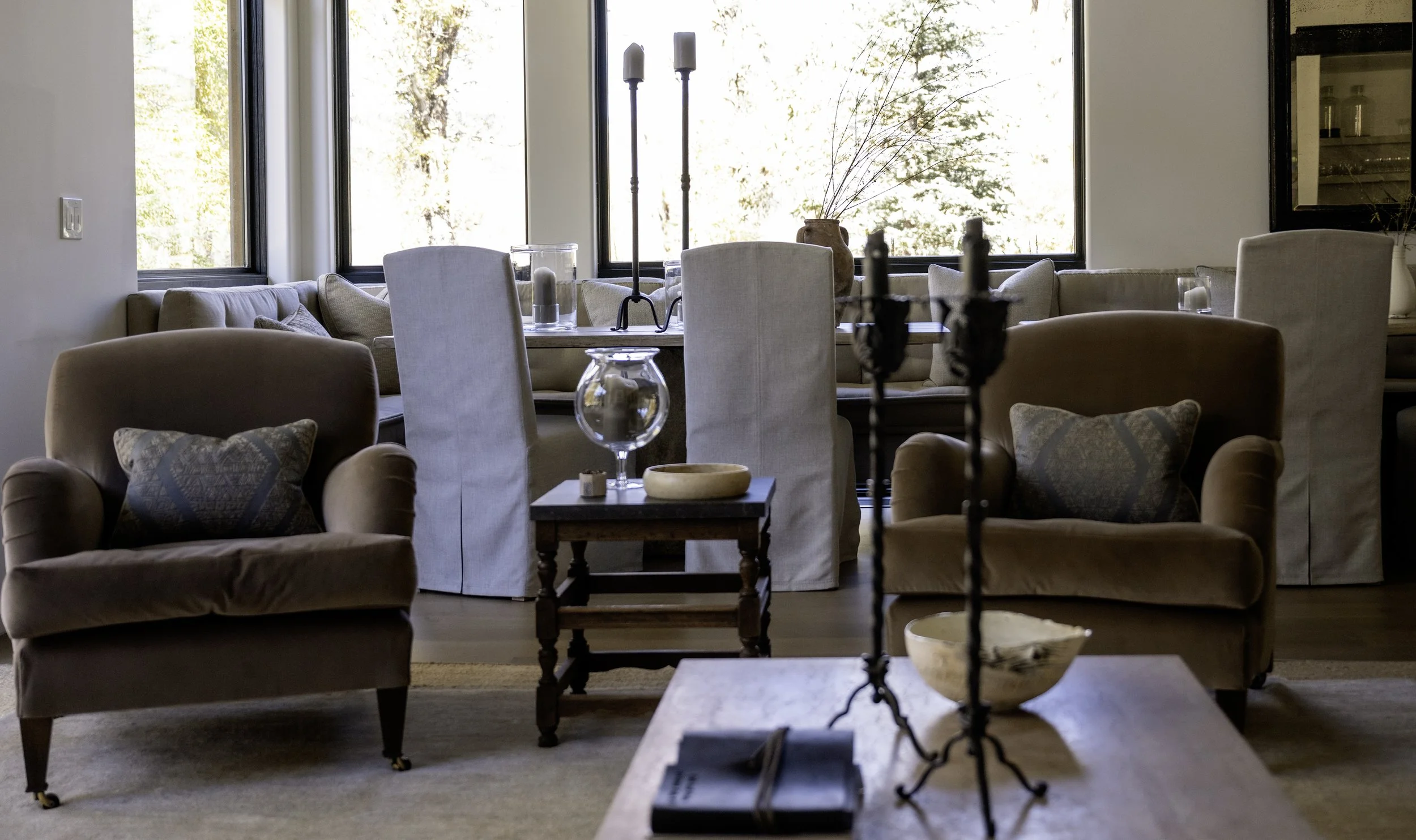 Living room furniture and decor