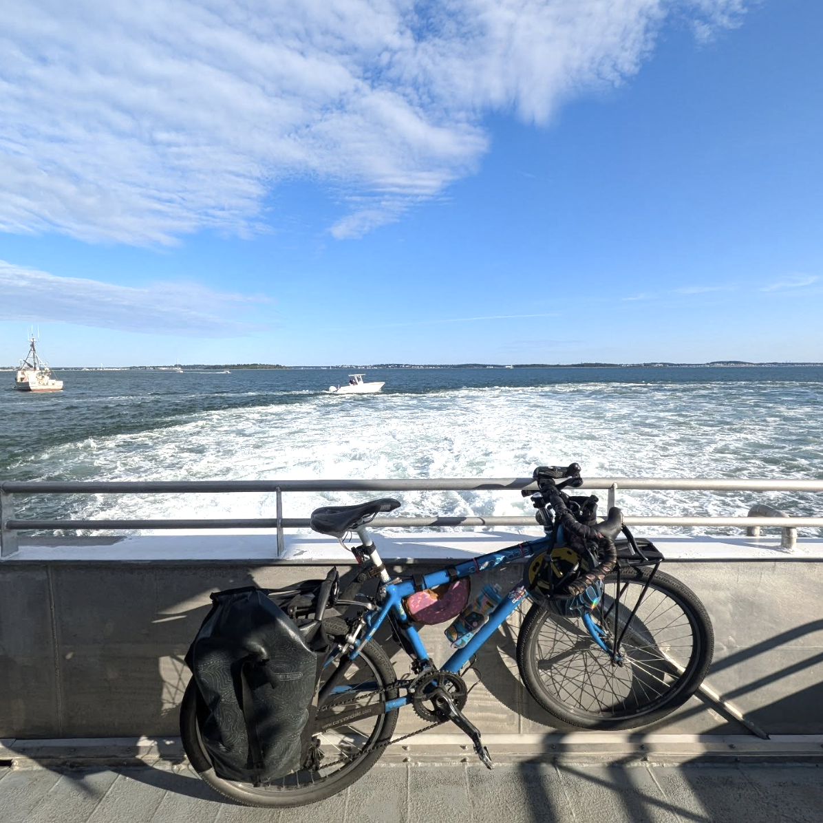 Consider this your annual reminder that taking bikes on boats is a GREAT way to extend your range for adventures! -Boston University Cycle Kitchen