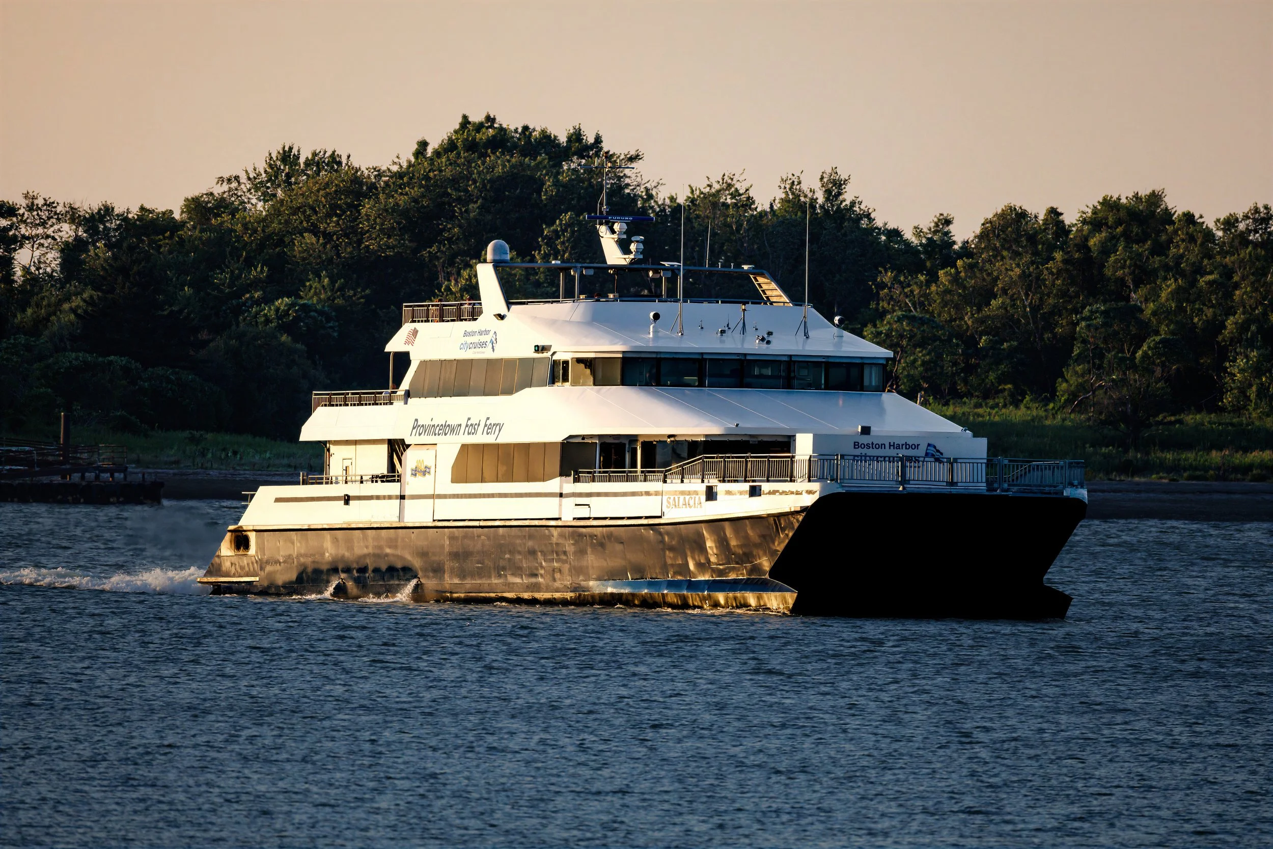 Salacia inbound for Hingham during golden hour. -James A.