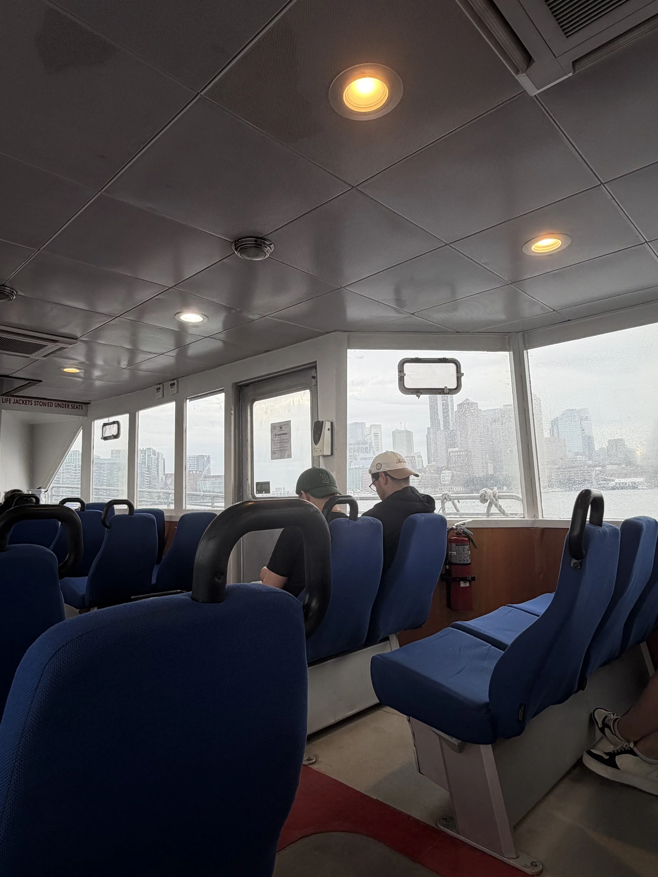 Rainy day on the Seaport Ferry. -Courtney S.