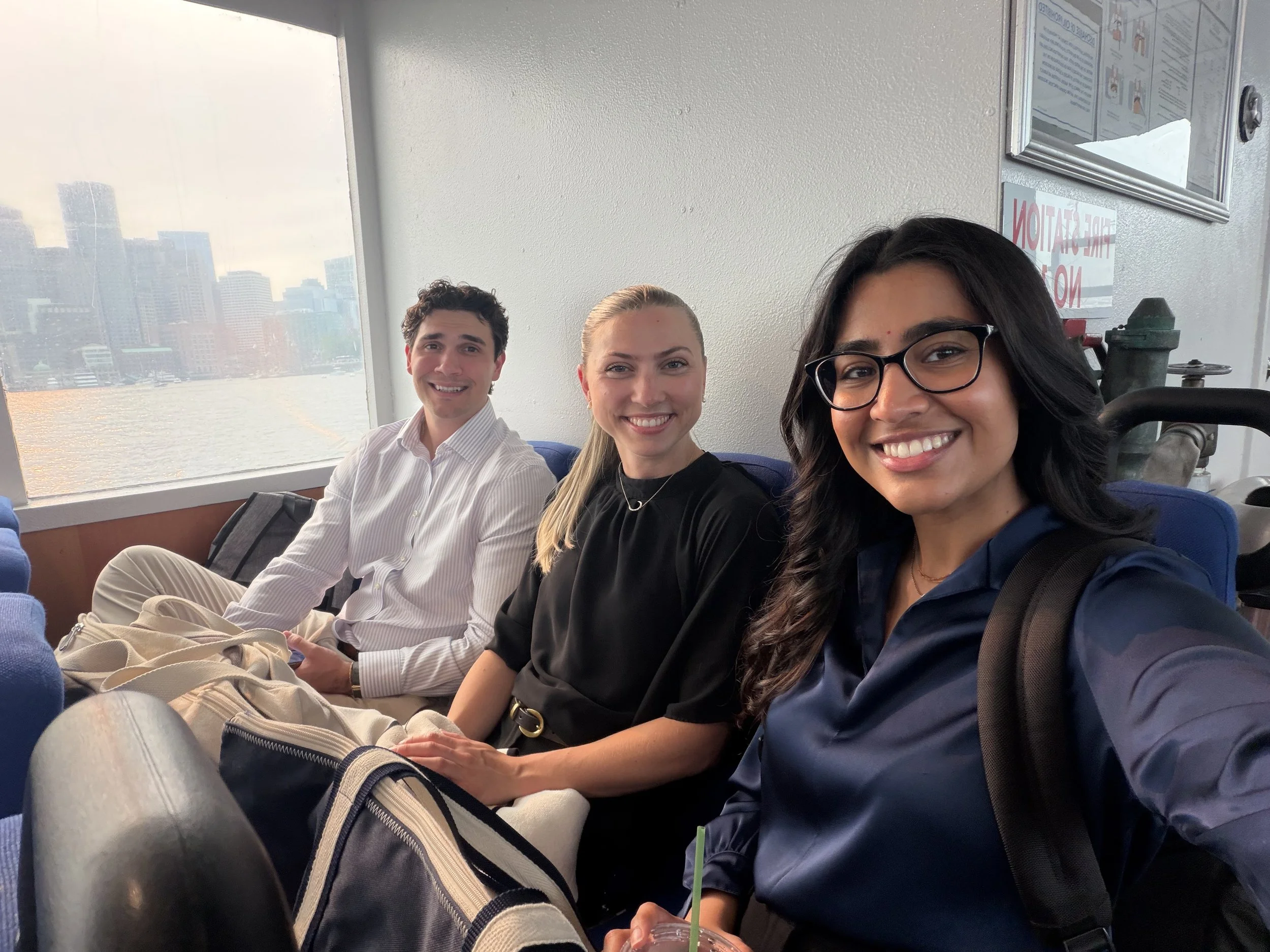 Photo riding the Seaport ferry from Seaport to East Boston on our daily commute. -Courtney S.