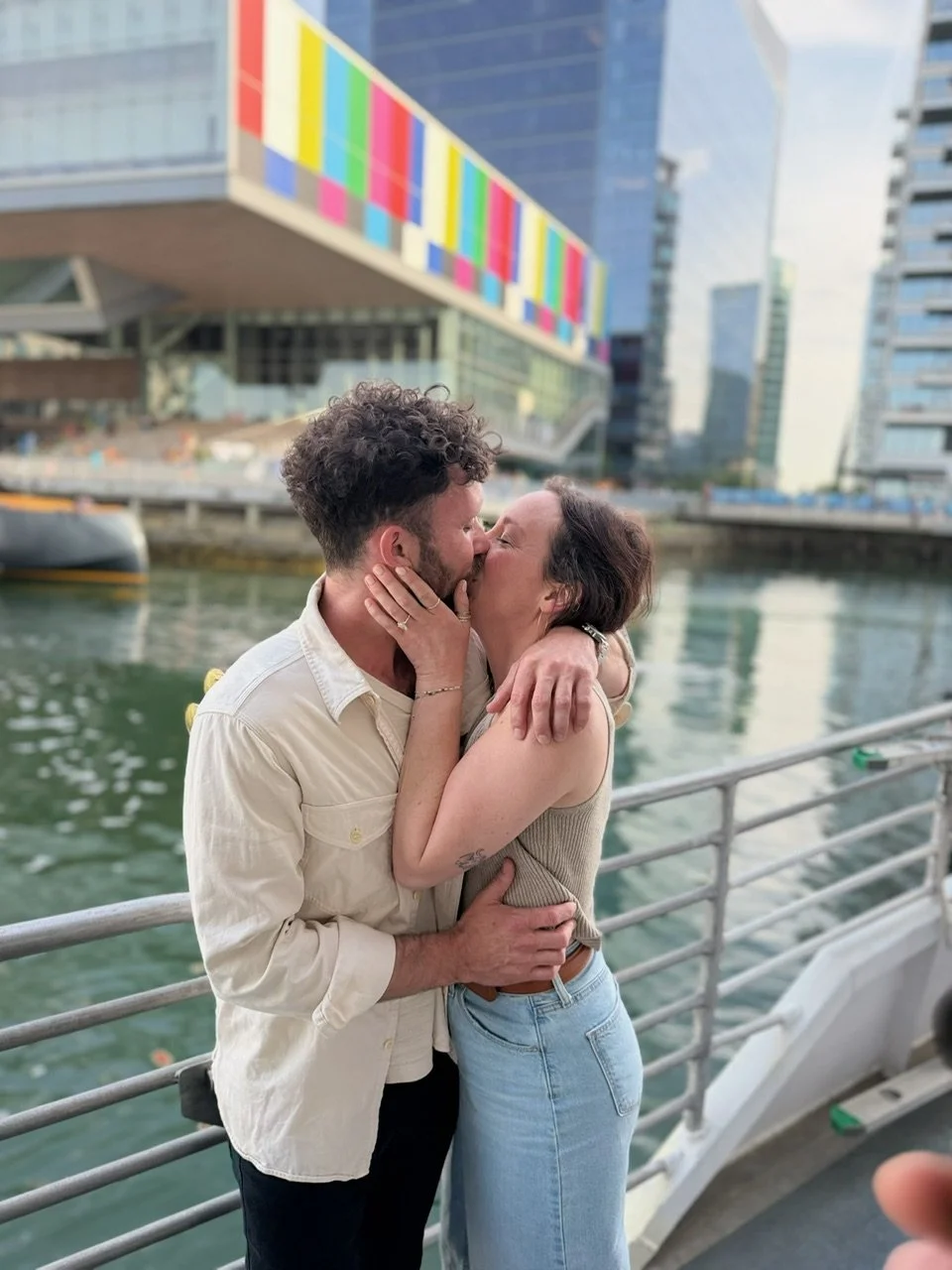 Engaged at the ferry!! - Kena D. & Ben P.