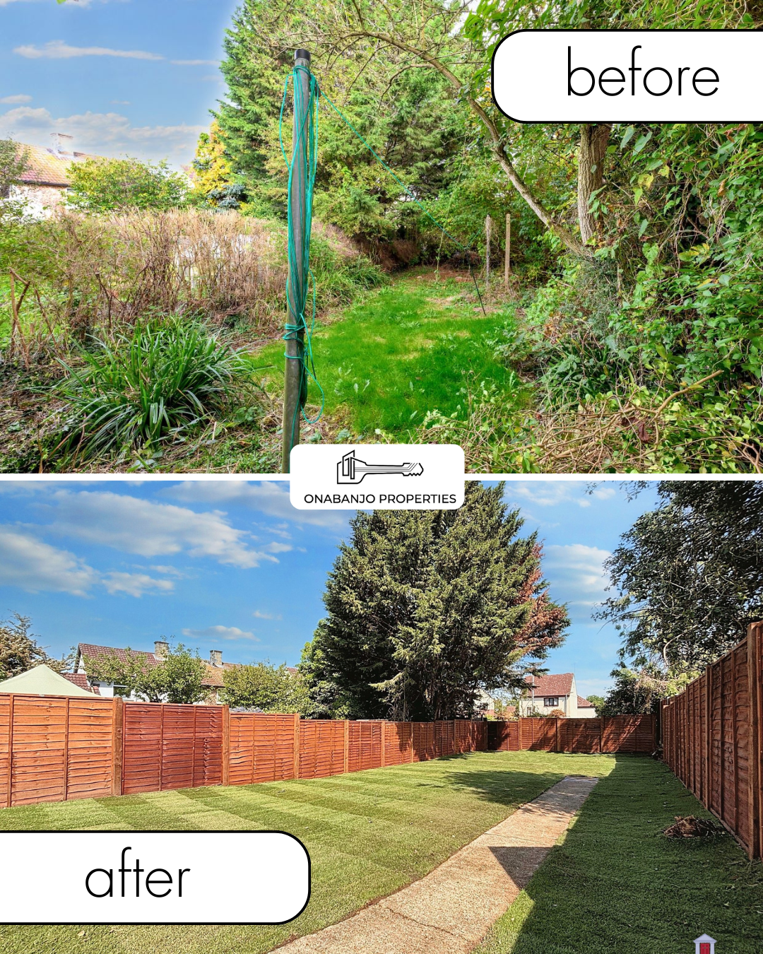 Landscaped back garden