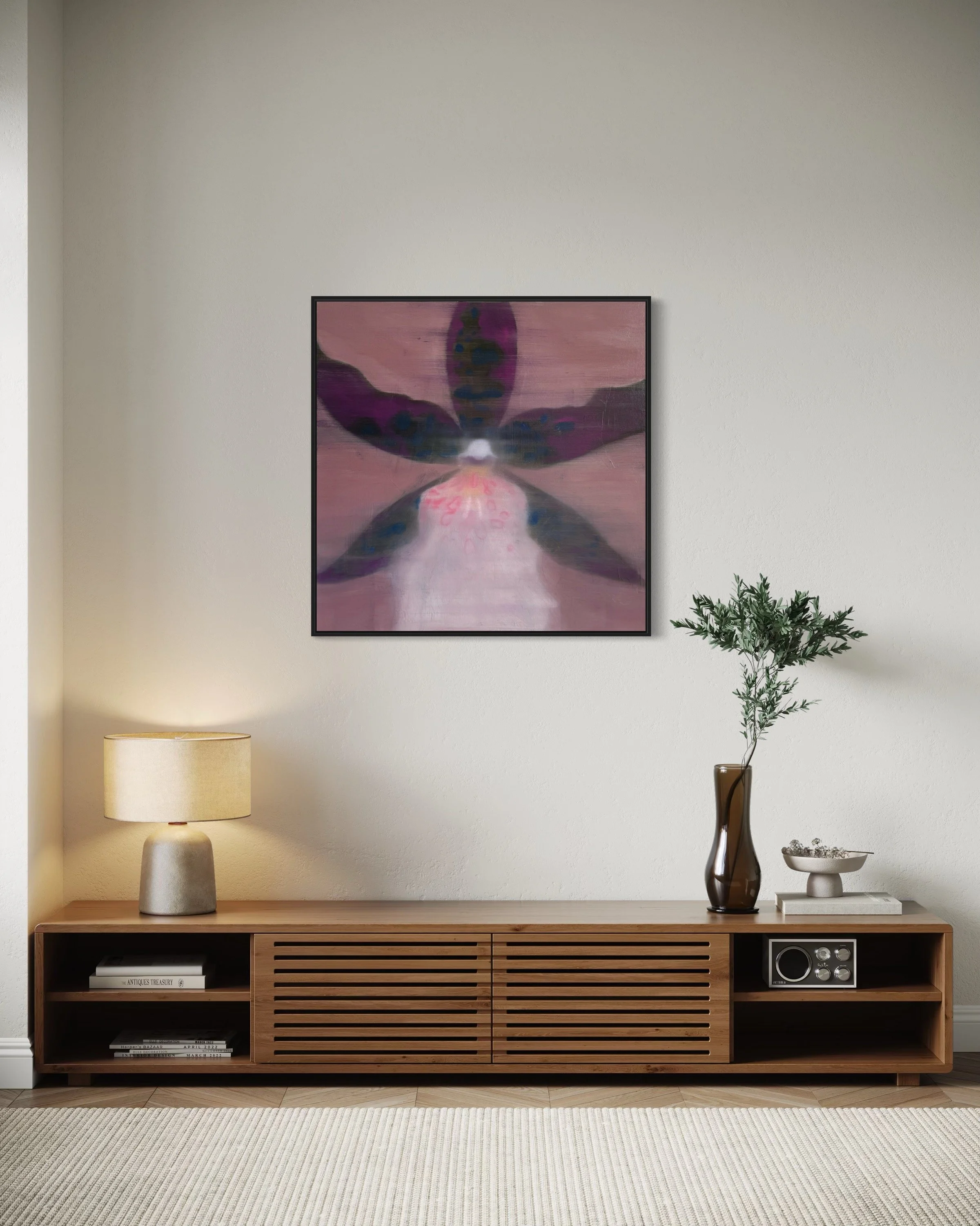 "Orchidaceae 9" 36x36, Oil on Canvas, SOLD