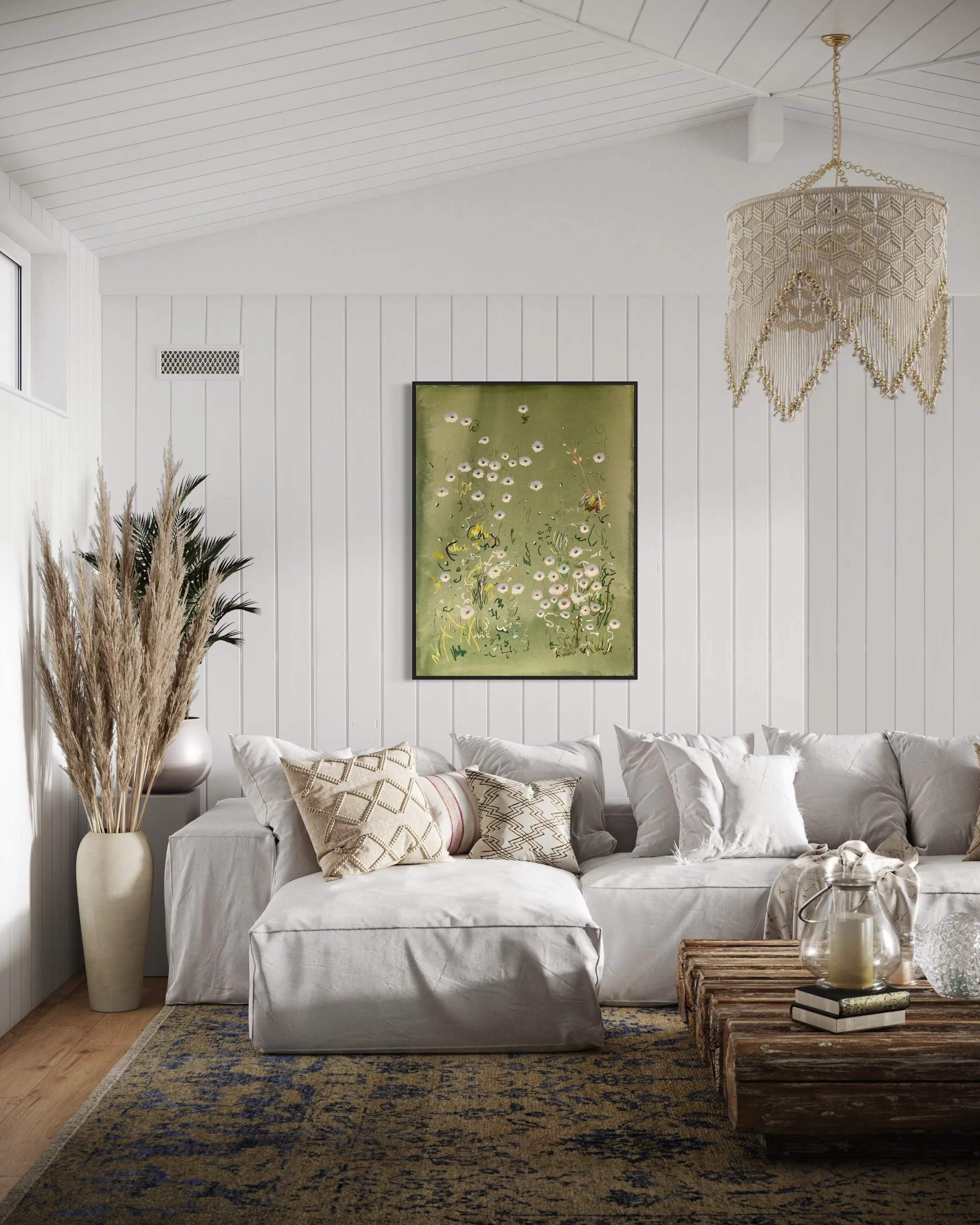 "Golden Gardens 1" 36 x 48, Oil Pastel on Canvas AVAILABLE