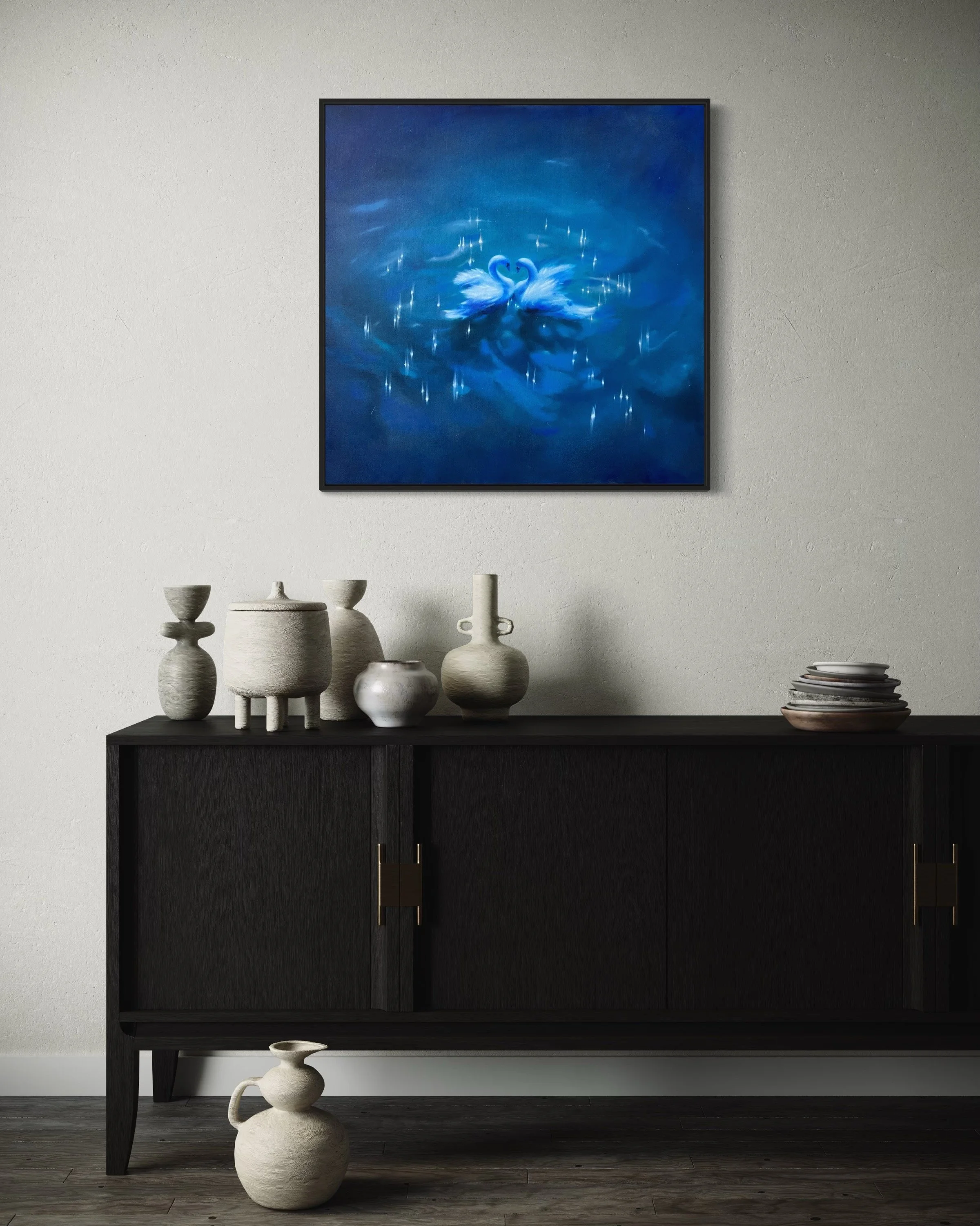 "Where We Meet, 1" 36x36, Oil On Canvas AVAILABLE