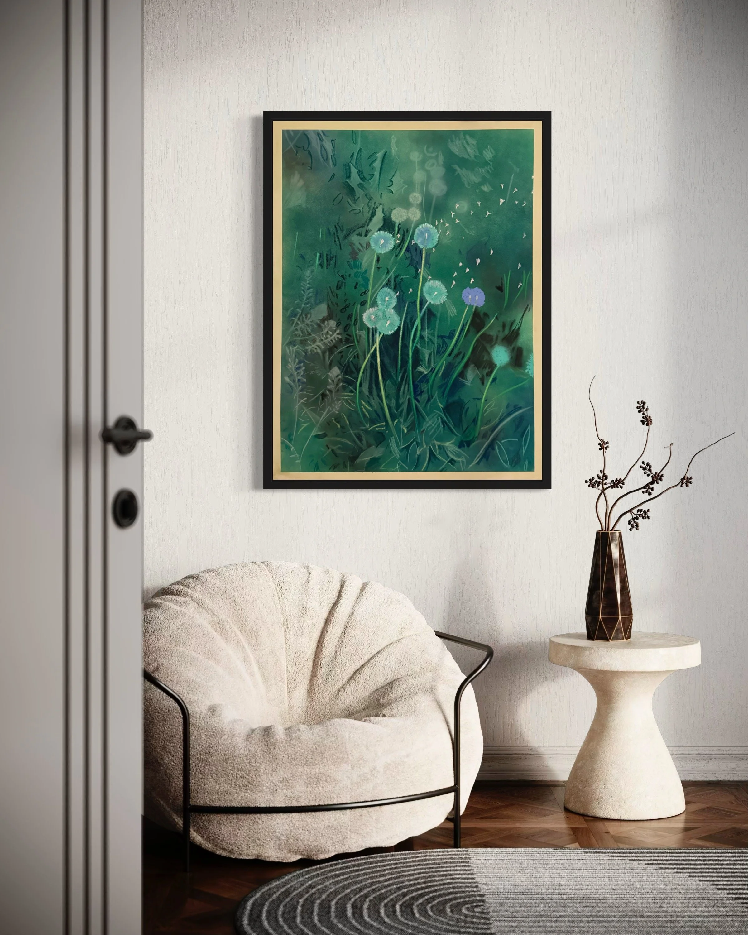 "Wishing Hour" 30 x 40, Oil on Dyed Canvas, AVAILABLE $550