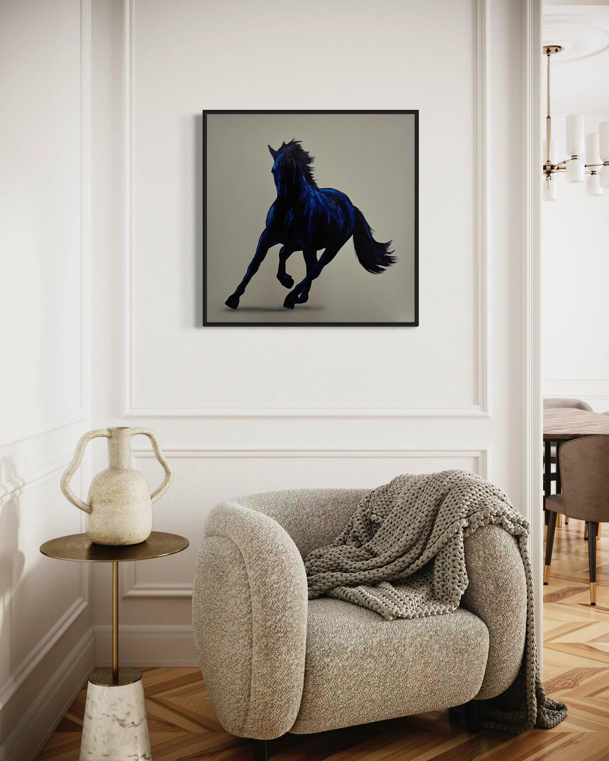 "Year of the Horse 7" 30x30, Oil on Canvas, AVAILABLE