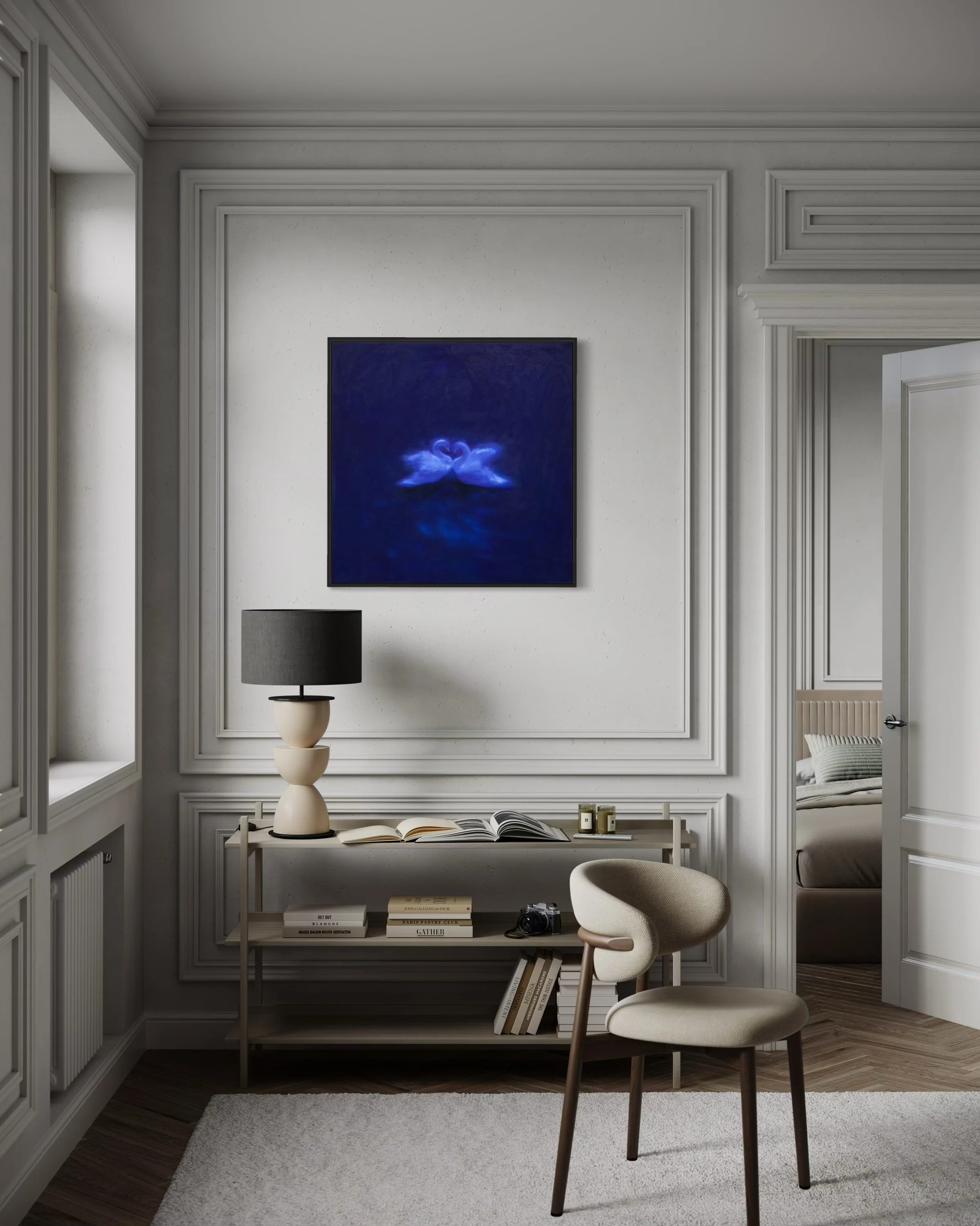 "Twin Flame" 30x30, Oil on Canvas, AVAILABLE