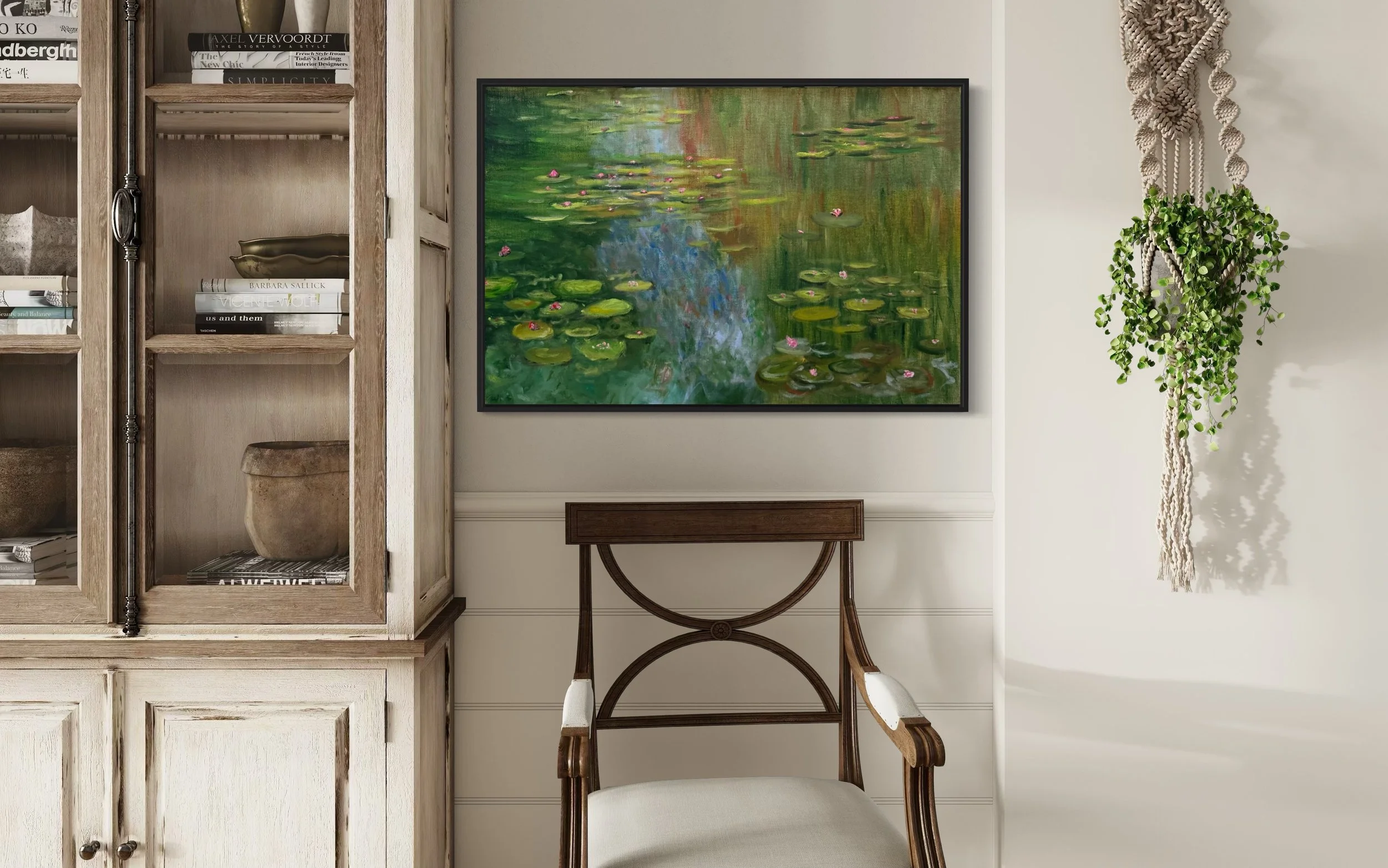 "Water Lillies" 24x36 Oil on Linen Canvas, AVAILABLE