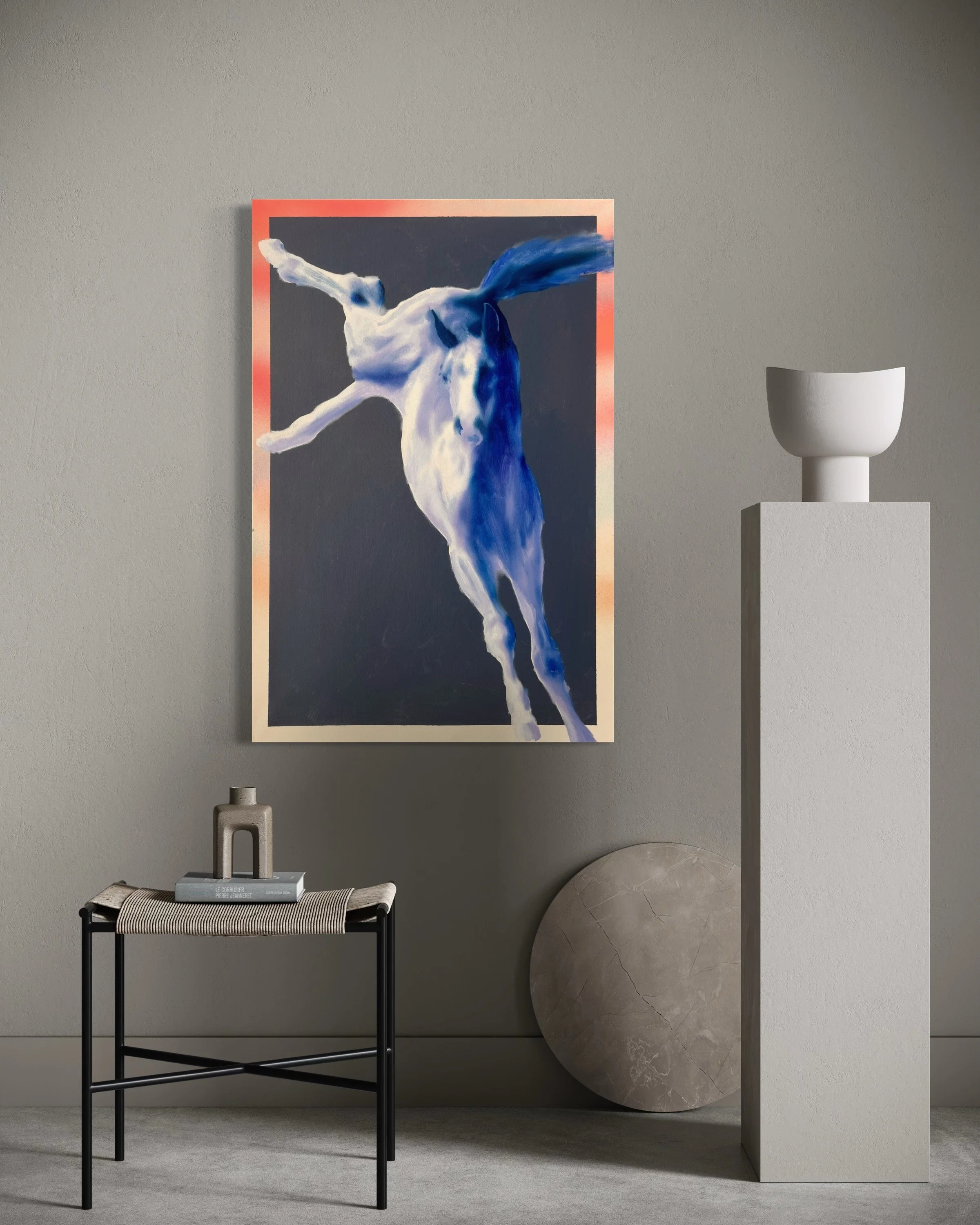 "Blue Horse" 24x36, Oil on Canvas, AVAILABLE