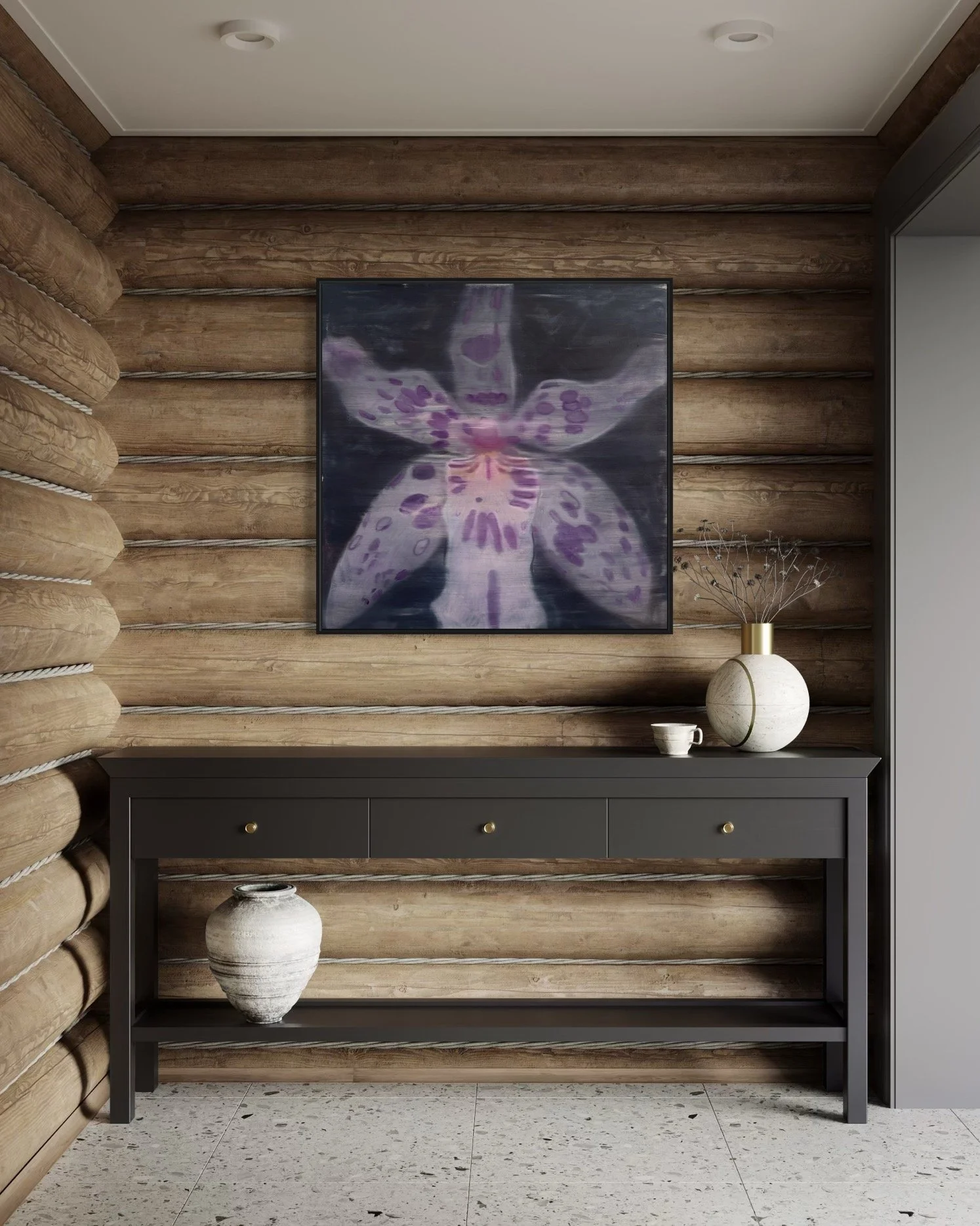 "Orchidaceae 27" 36x36, Oil on Canvas, SOLD