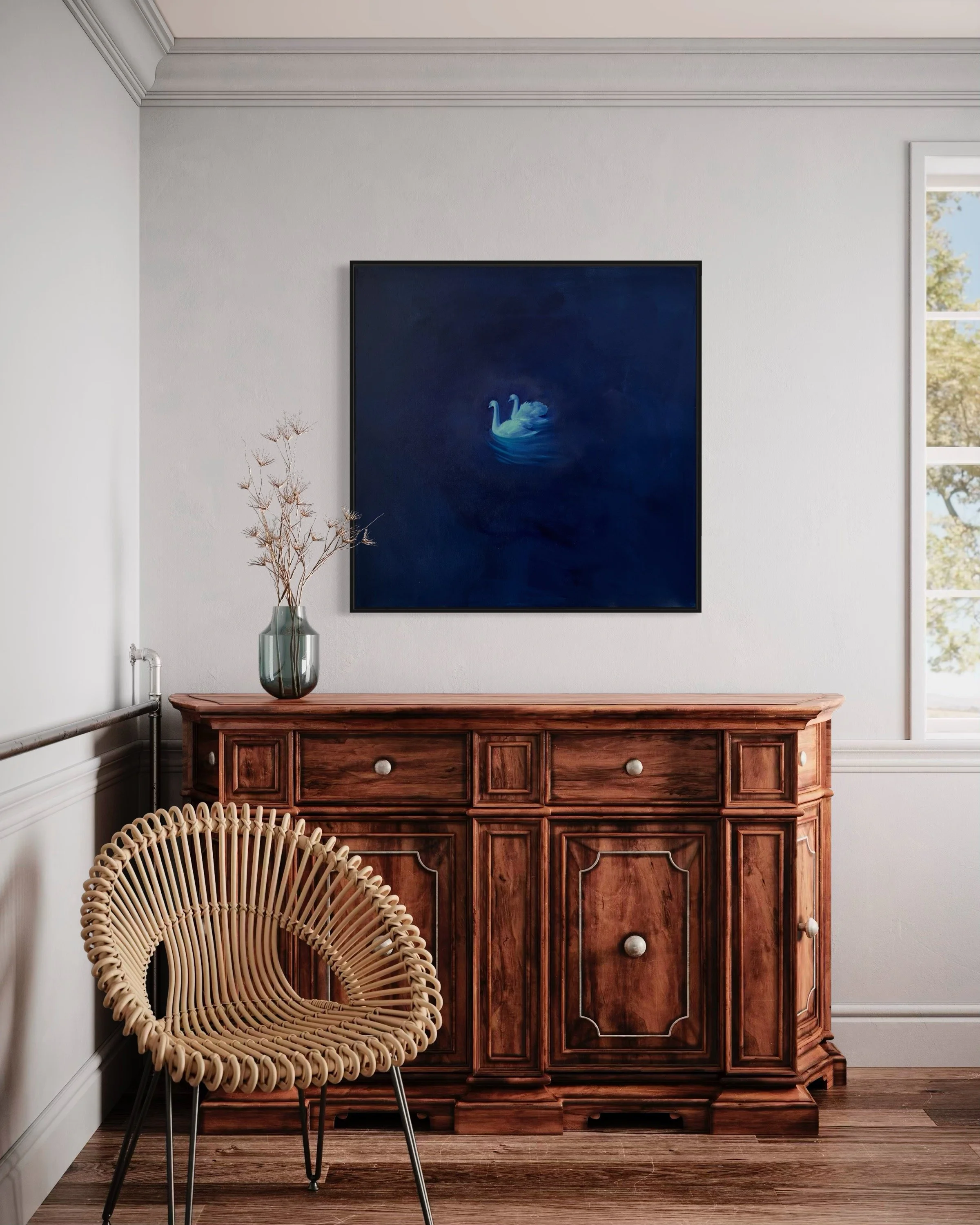 "Where We Meet, 3" 36x36, Oil on Canvas, AVAILABLE