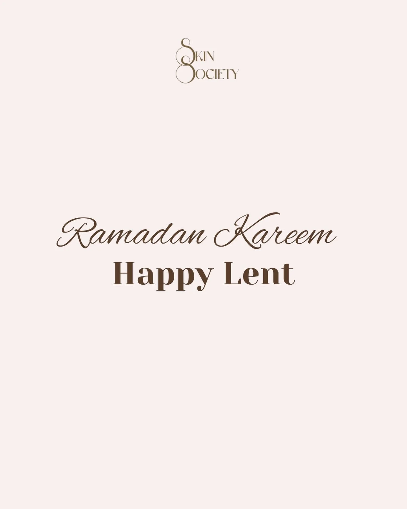 From our families, to yours. May your fasts be accepted and your Botox EAT ✨🤍