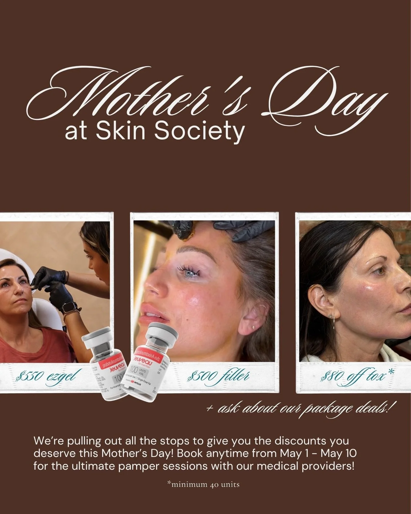 Hey Mama, it&rsquo;s time to treat yourself ✨ Mother&rsquo;s Day is just around the corner so we&rsquo;re treating you to discounts on all our best-selling, refreshing services starting May 1st. Whether you&rsquo;re trying to get rid of those dark un