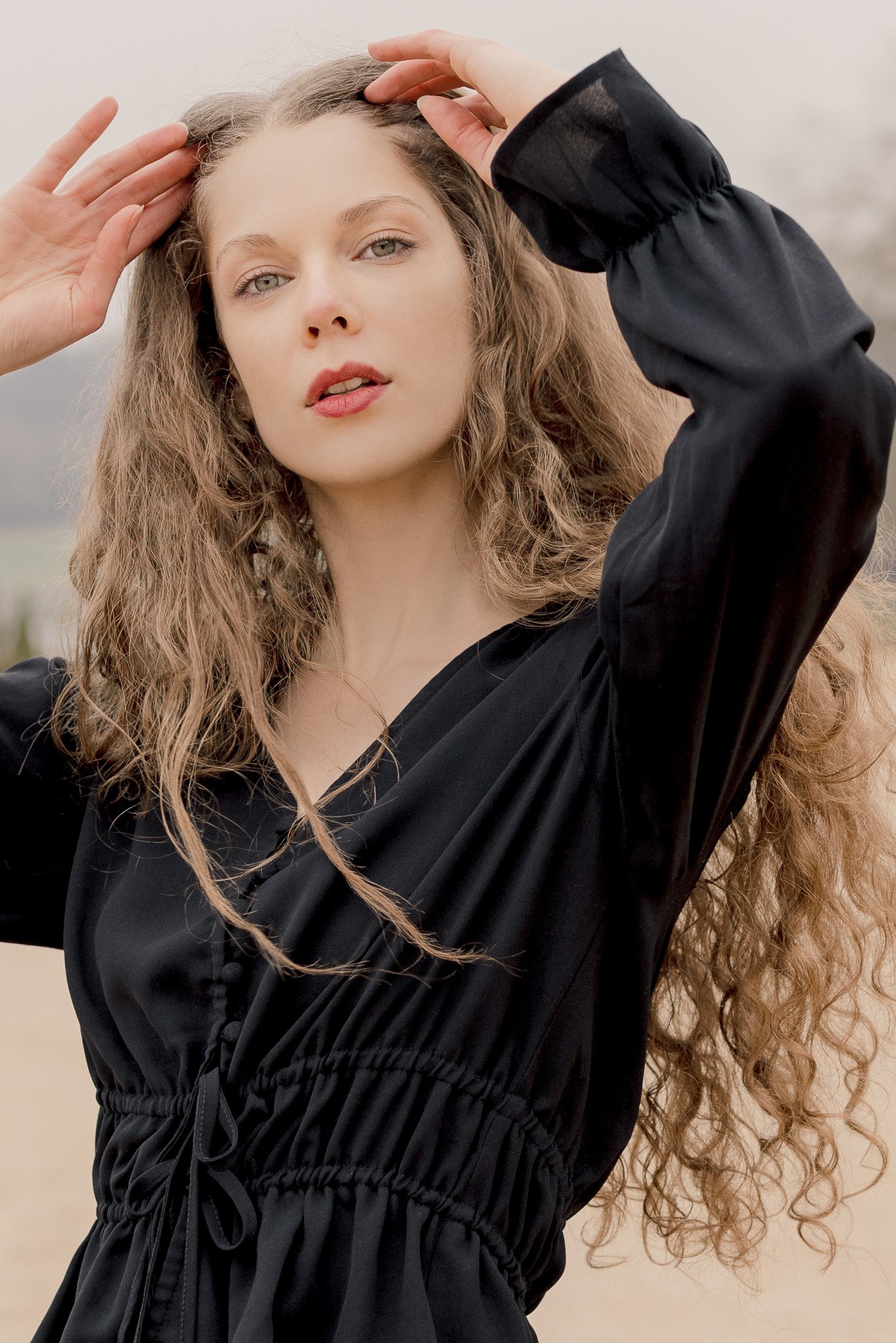 Model bridal portrait in Michigan with natural light