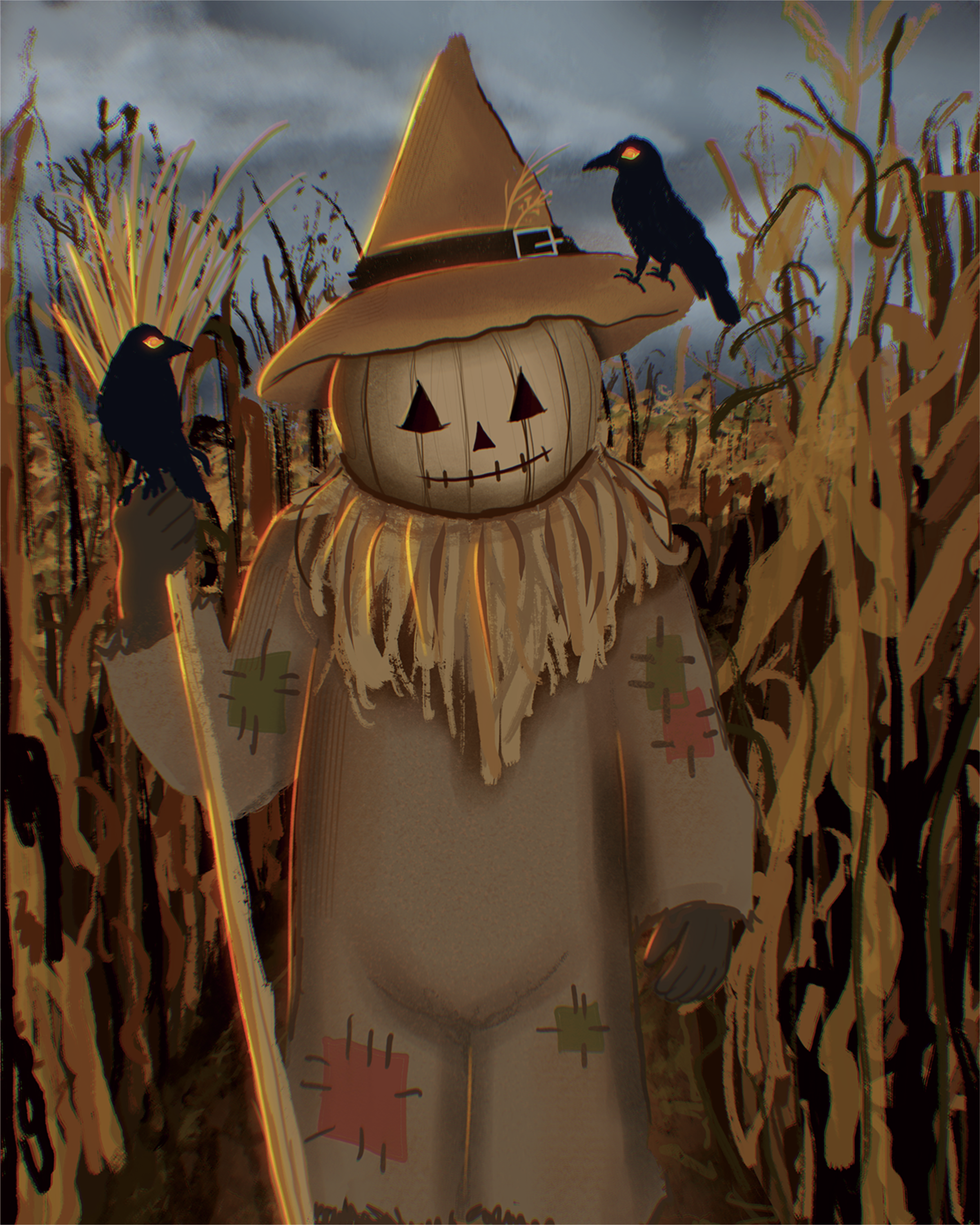 Drawtober - Crow (8 x 10).png