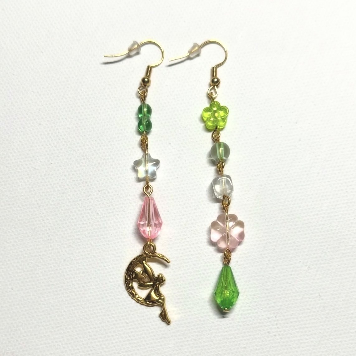 ASYMMETRICAL FAIRY GARDEN EARRINGS