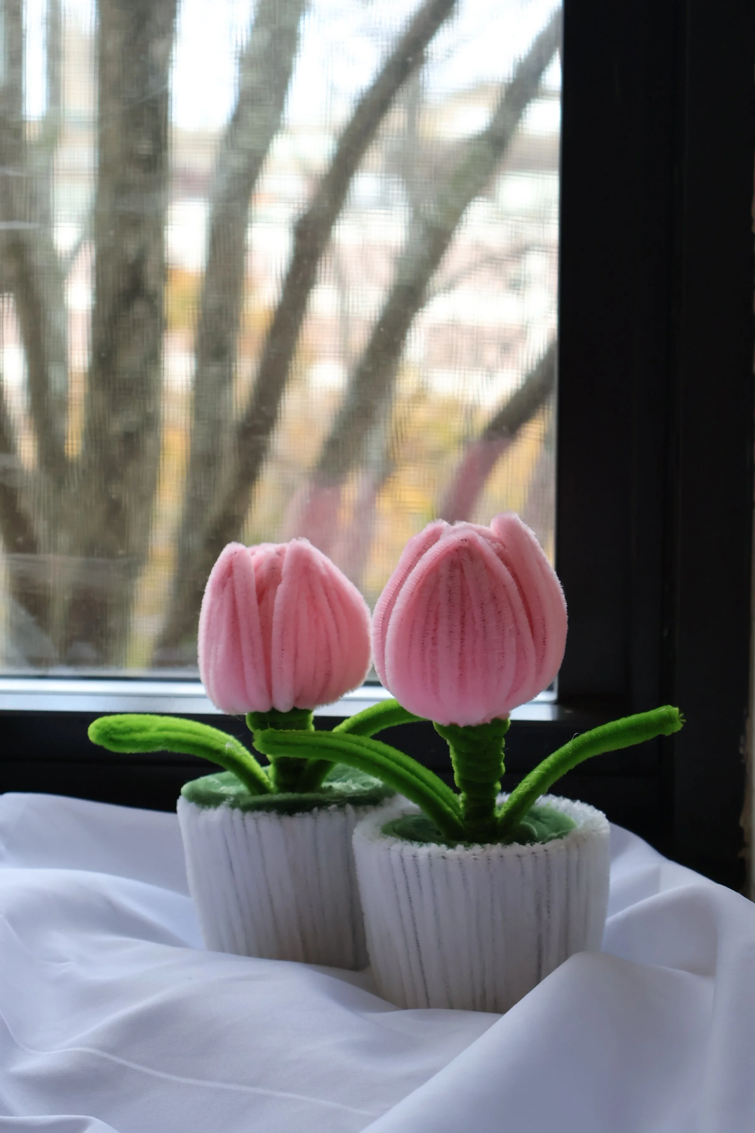 Pink Tulip Flower Pot .JPG