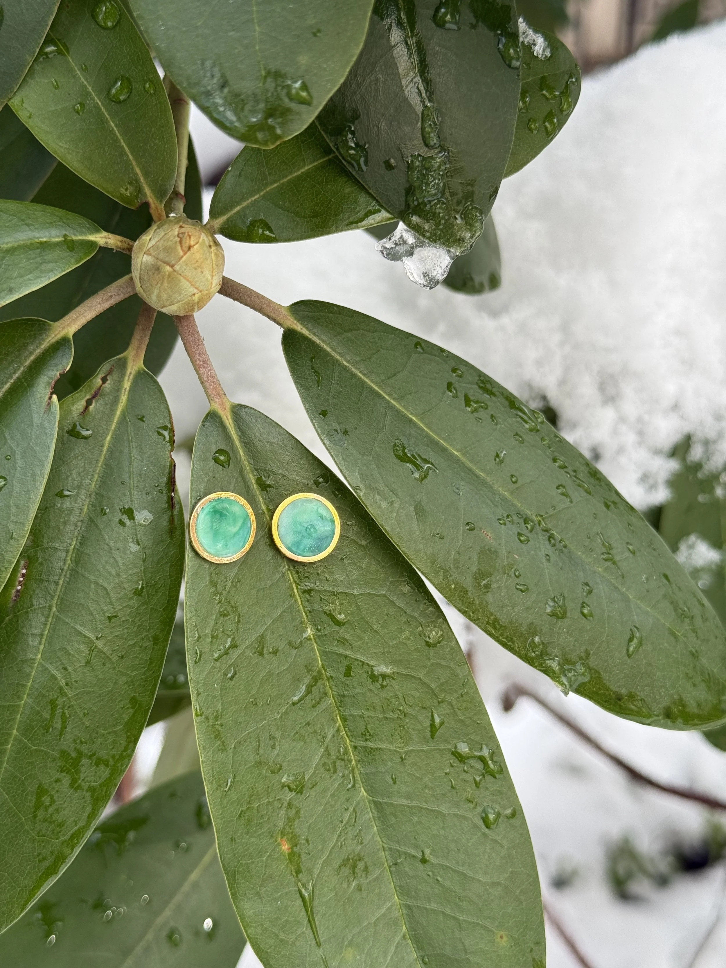 Teal Mini Marble Earrings.jpeg