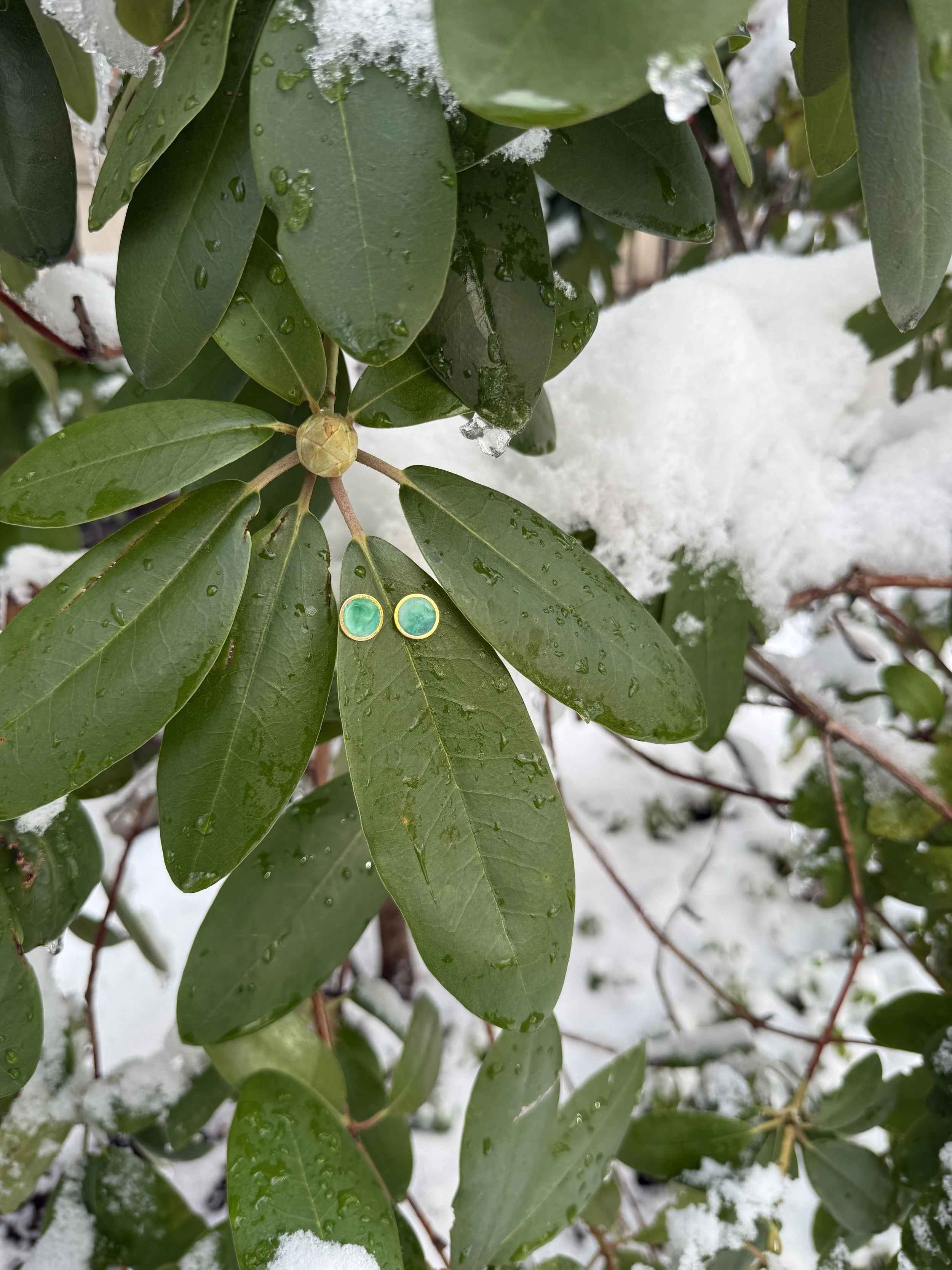 Teal Mini Marble Earrings2.jpeg