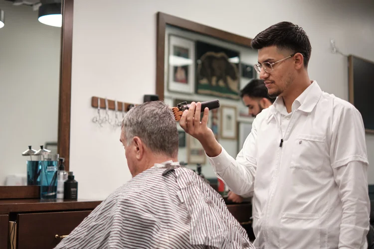 Men's haircut and skin fade service at The Shave Corner in Ahwatukee